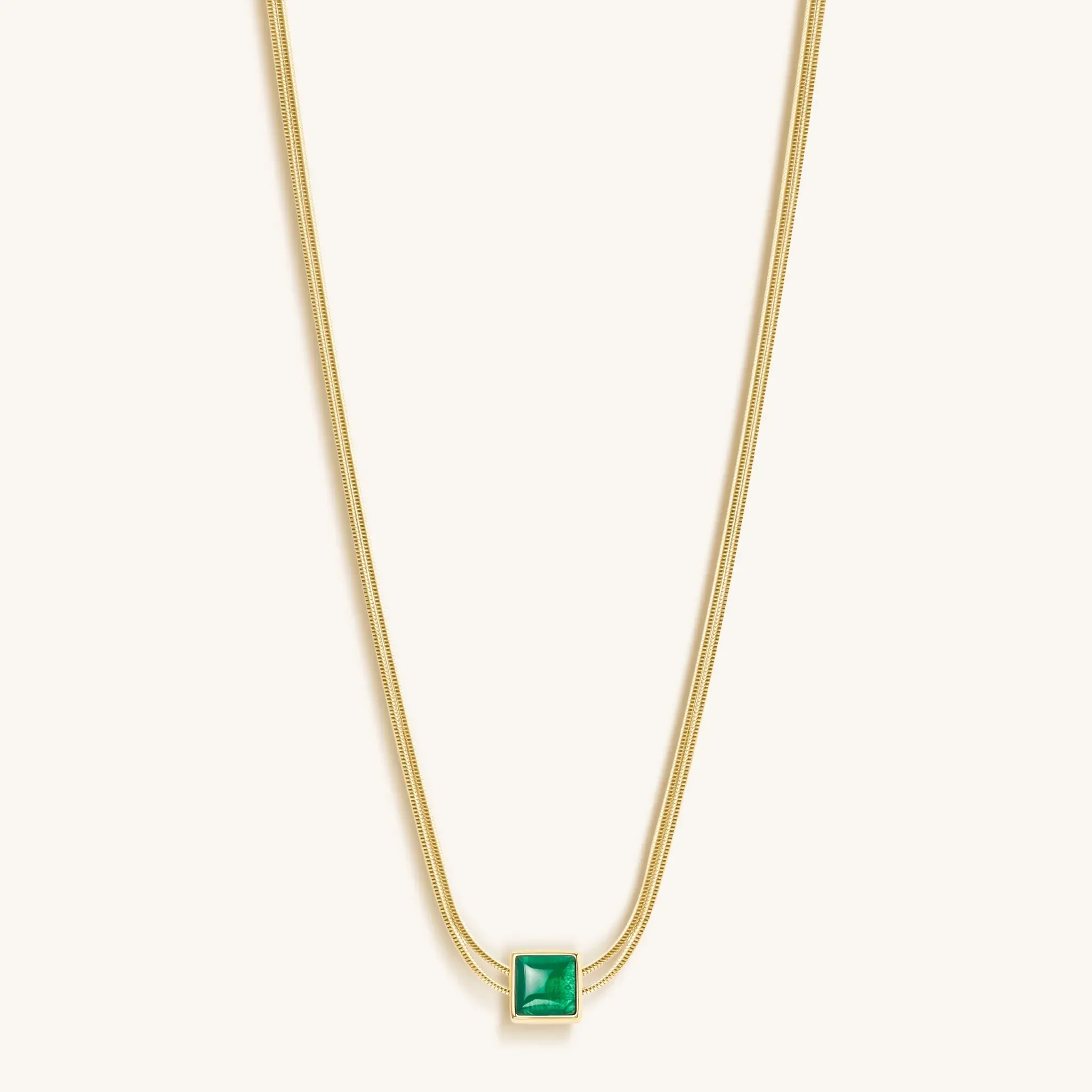 Devote & Achieve - Emerald Evil Eye May Birthstone Necklace - Image 4
