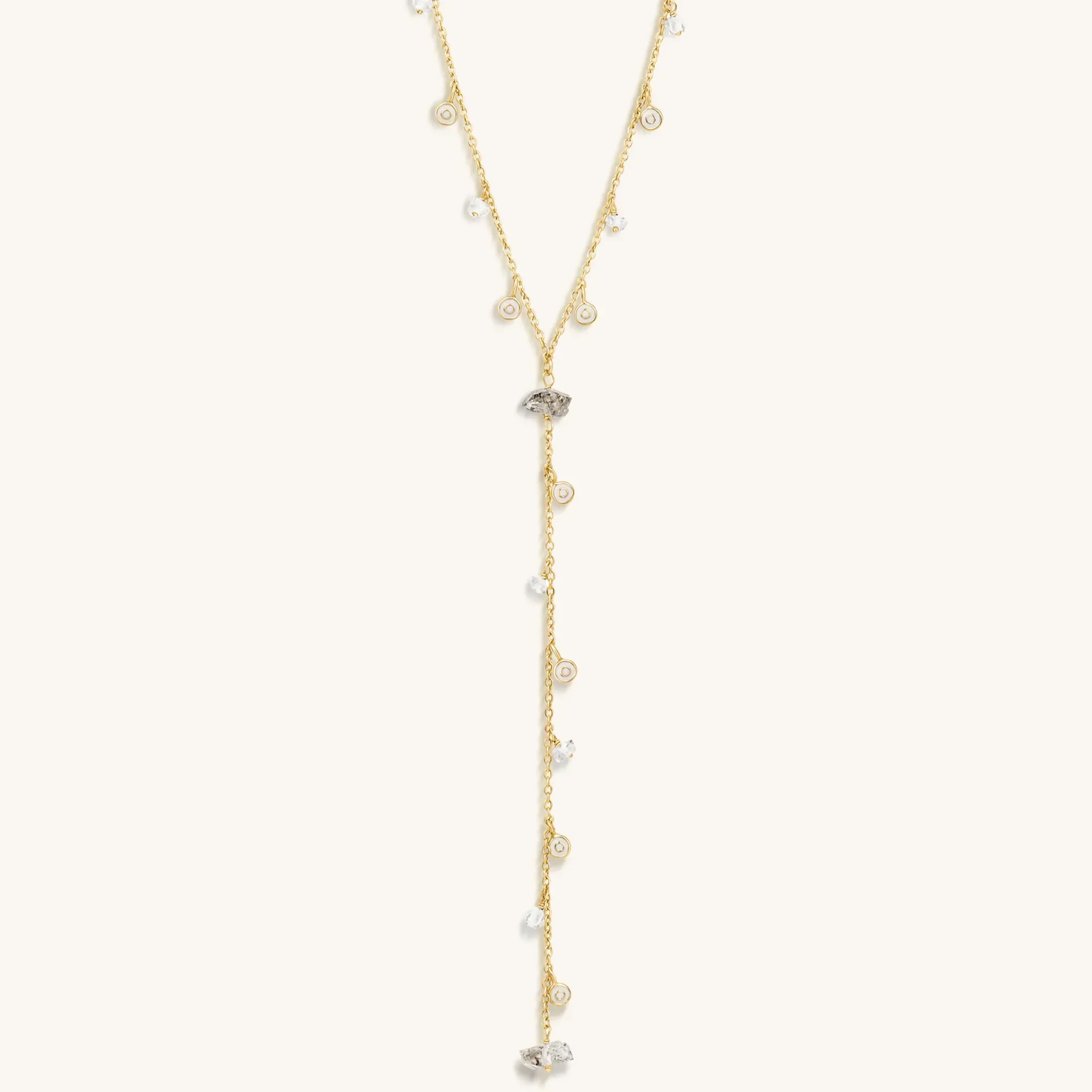 Diamond Mind Gold Rosary Necklace