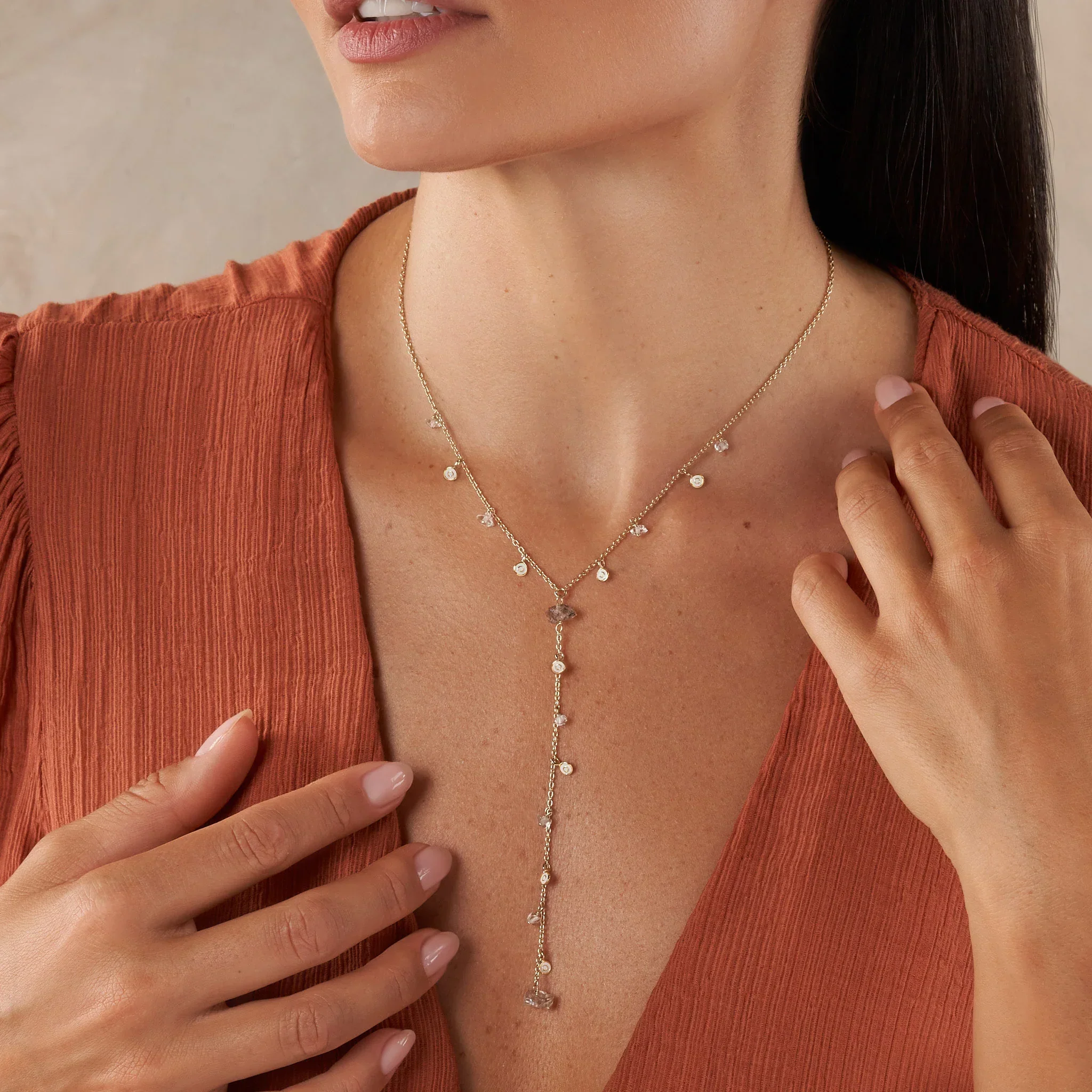 Diamond Mind Gold Rosary Necklace - Image 2