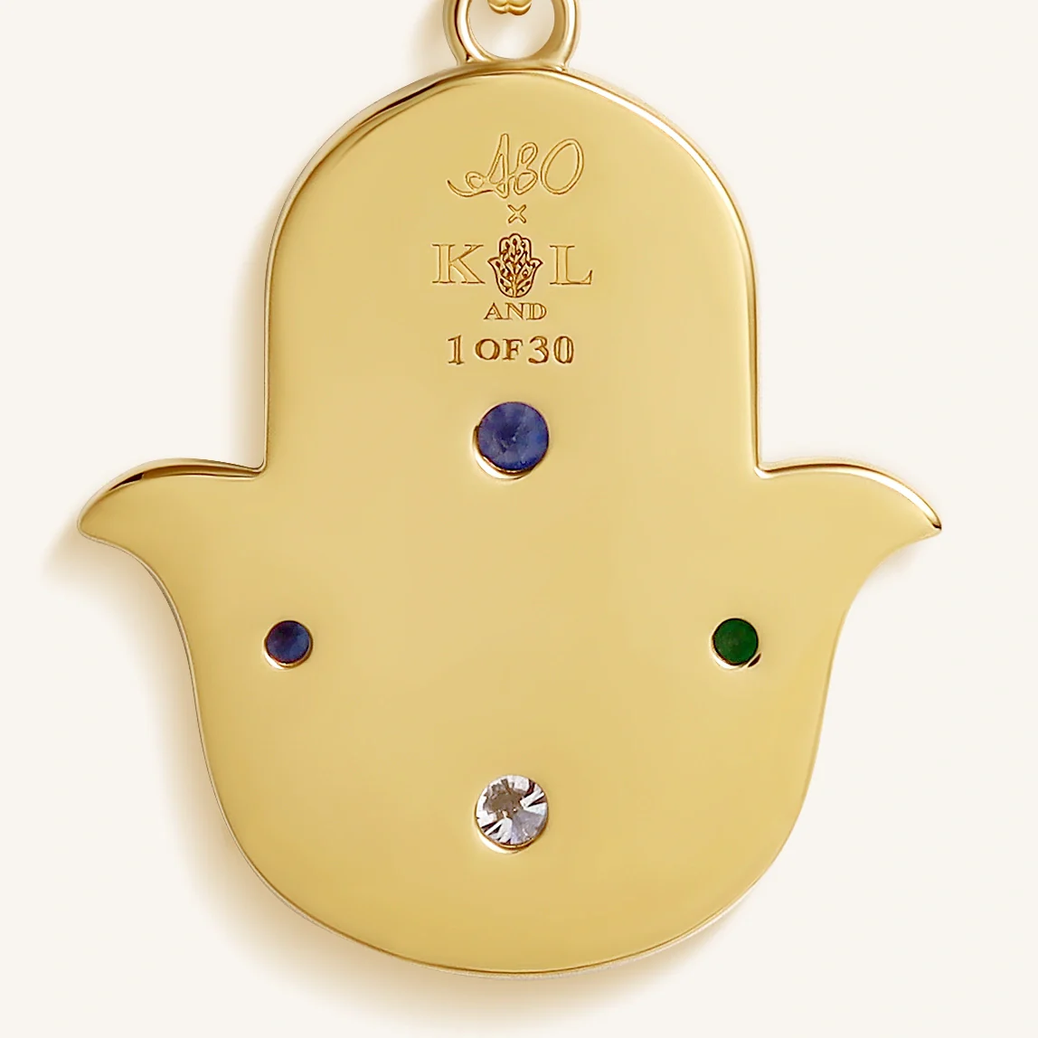 Divine Aura Multi-Gemstone Hamsa Charm Necklace - Image 5