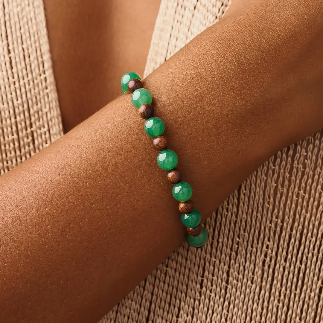 Divine Composure Agarwood & Jadeite Bracelet - Image 2