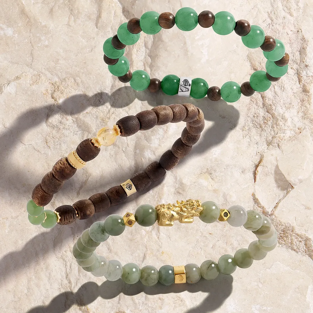 Divine Composure Agarwood & Jadeite Bracelet - Image 3