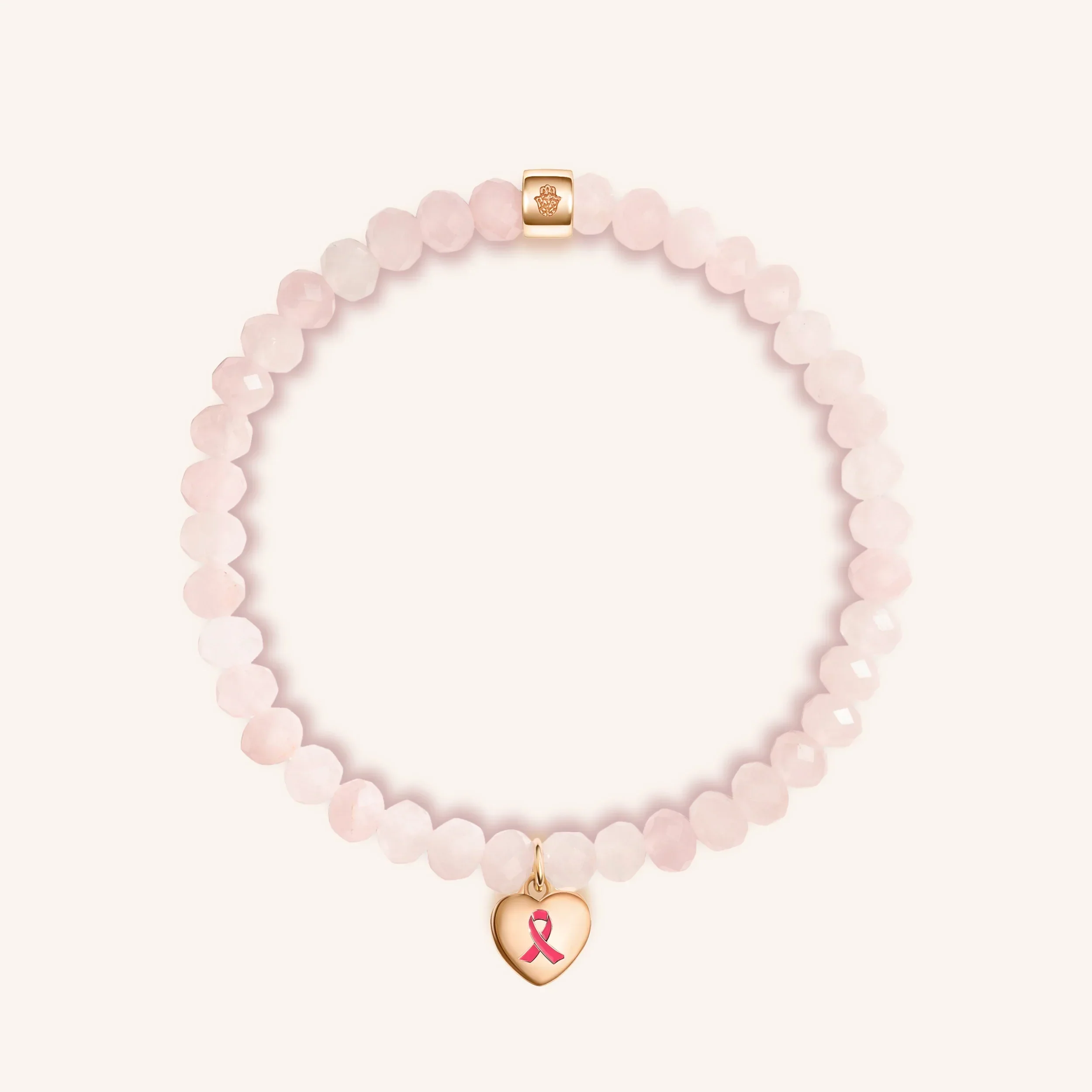 Divine Emotion - Rose Quartz Heart Charm Bracelet - Image 3