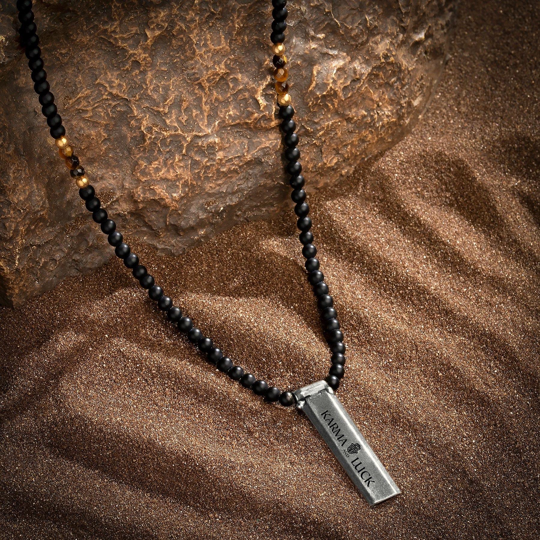 Divine Energy - Onyx Tiger's Eye Triple Protection Necklace - Image 3