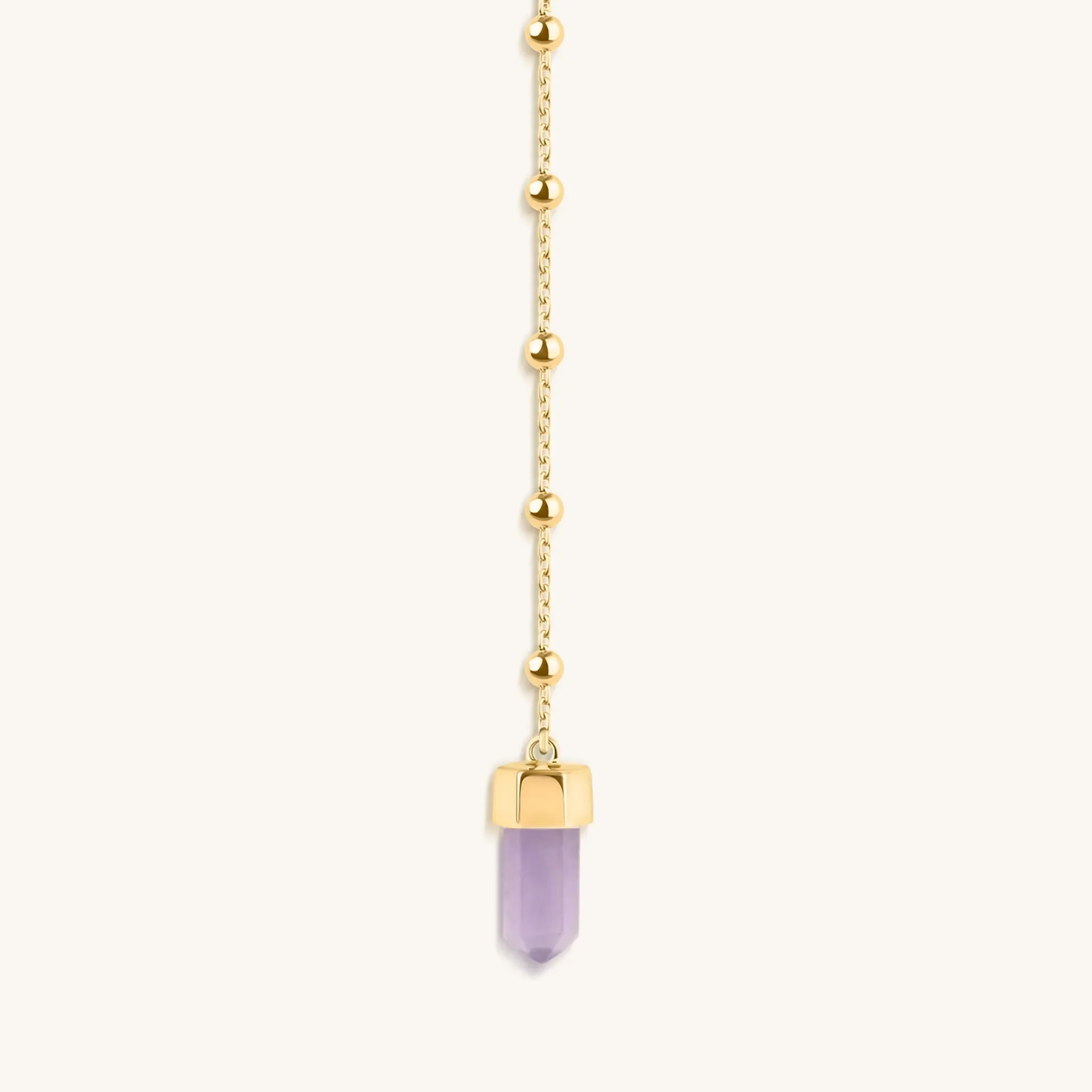 Divine Guidance Amethyst Gold Evil Eye Necklace - Image 5