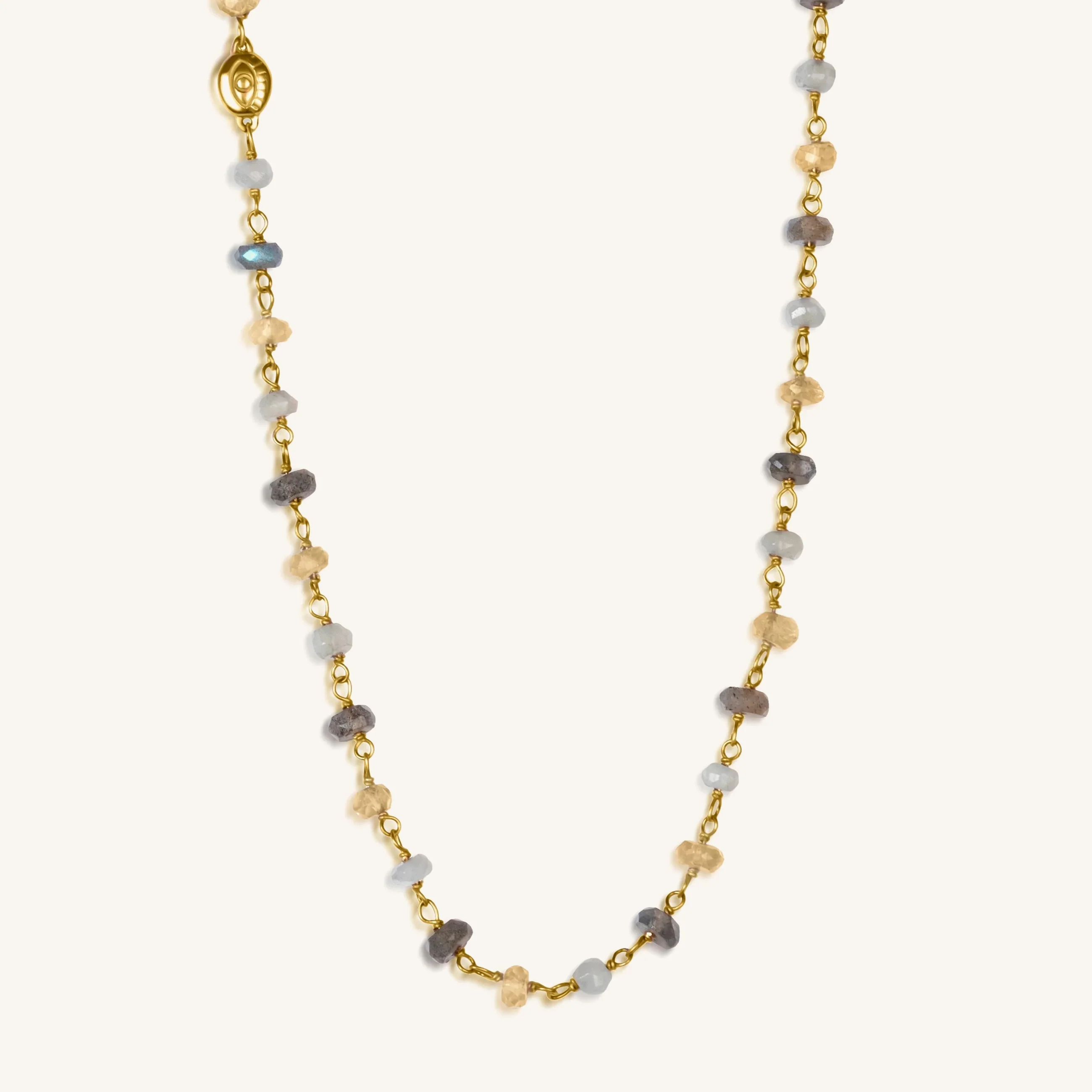 Divine Happiness - Citrine Labradorite Moonstone Wrap - Image 4