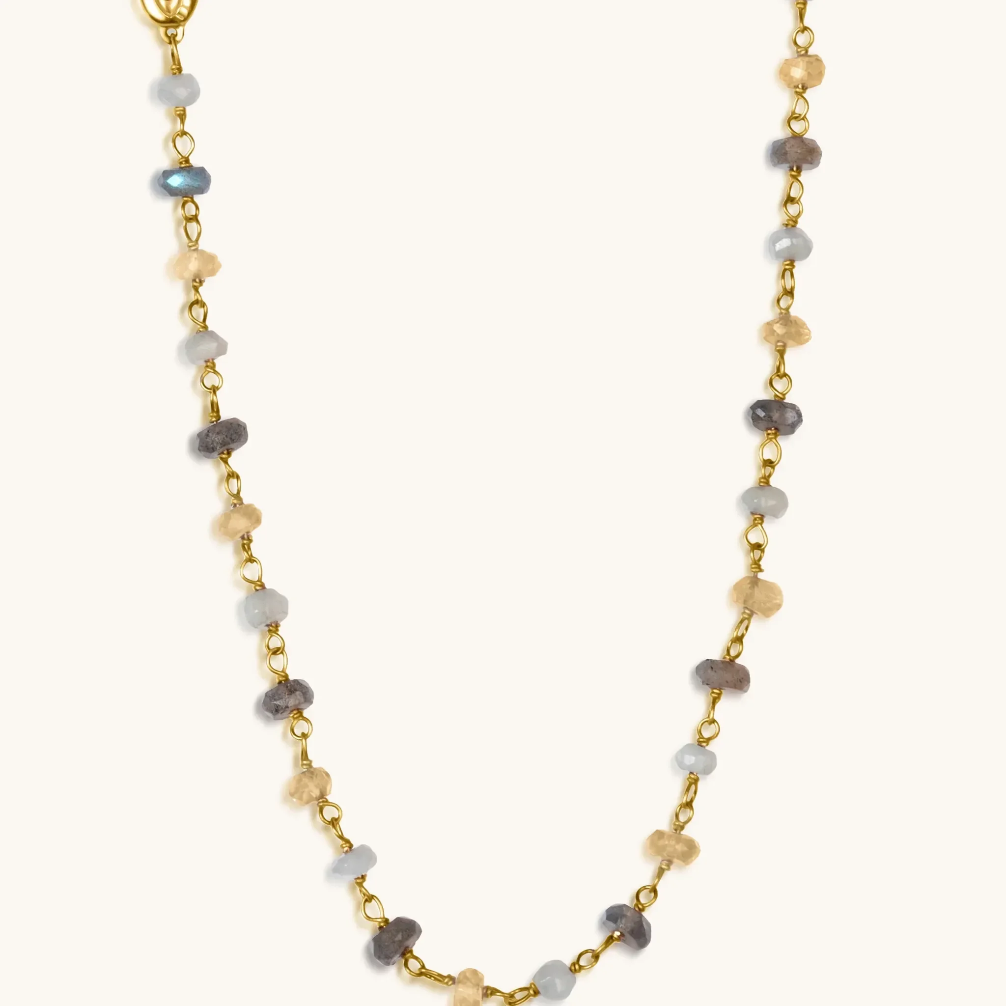 Divine Happiness - Citrine Labradorite Moonstone Wrap - Image 6