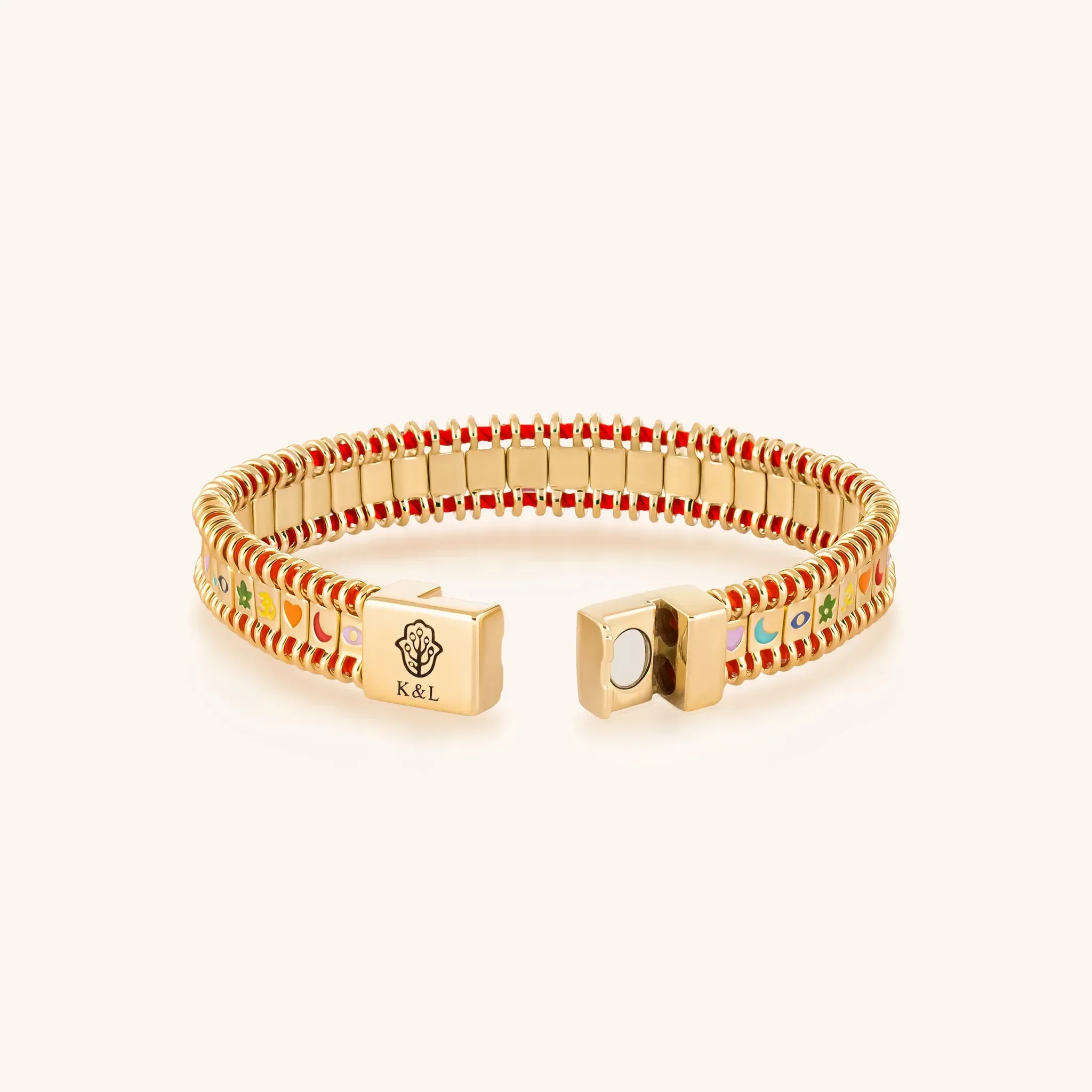 Divine Prism - Red String Tennis Bracelet - Image 3