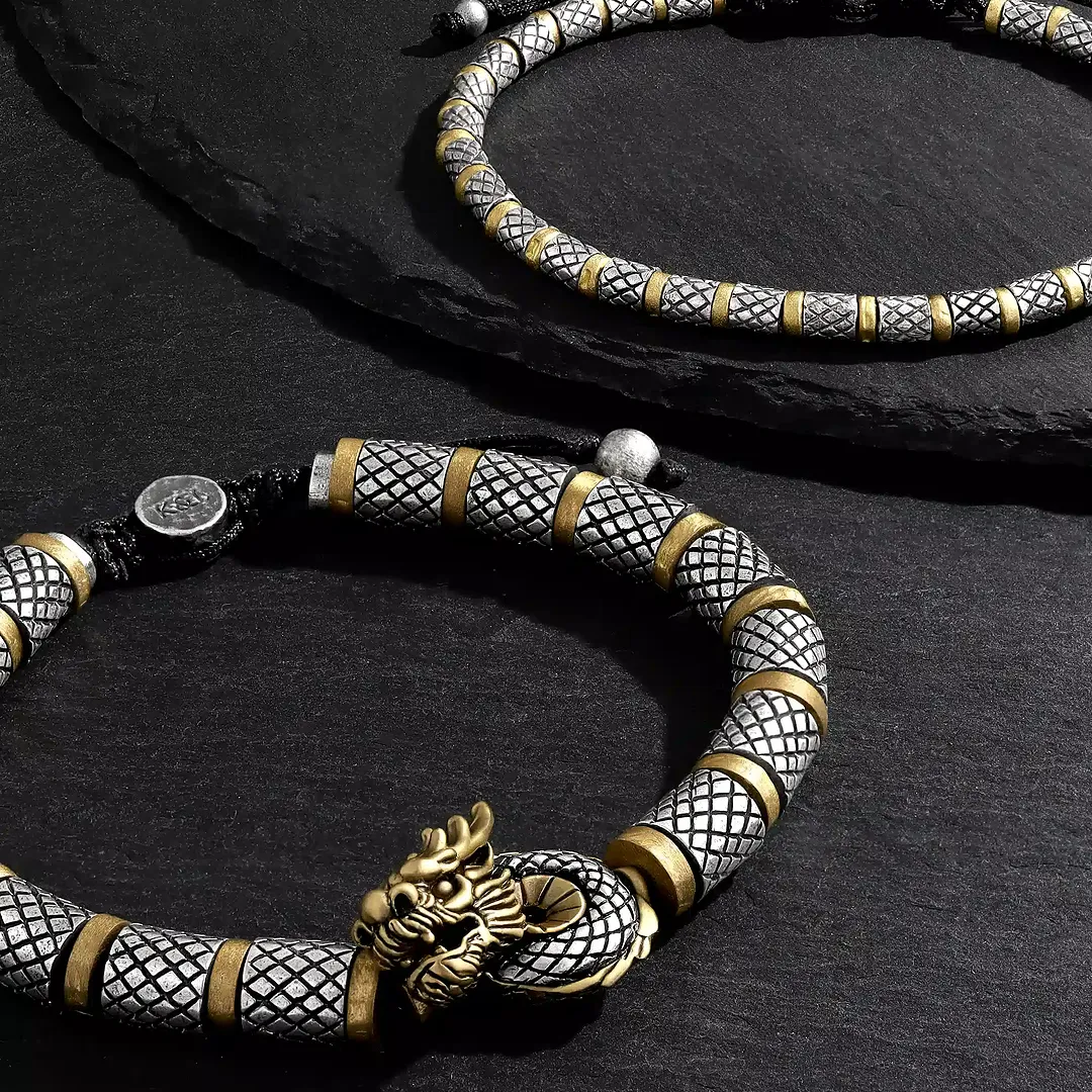 Dragon’s Dominion Macrame Barrel Bracelet - Image 3