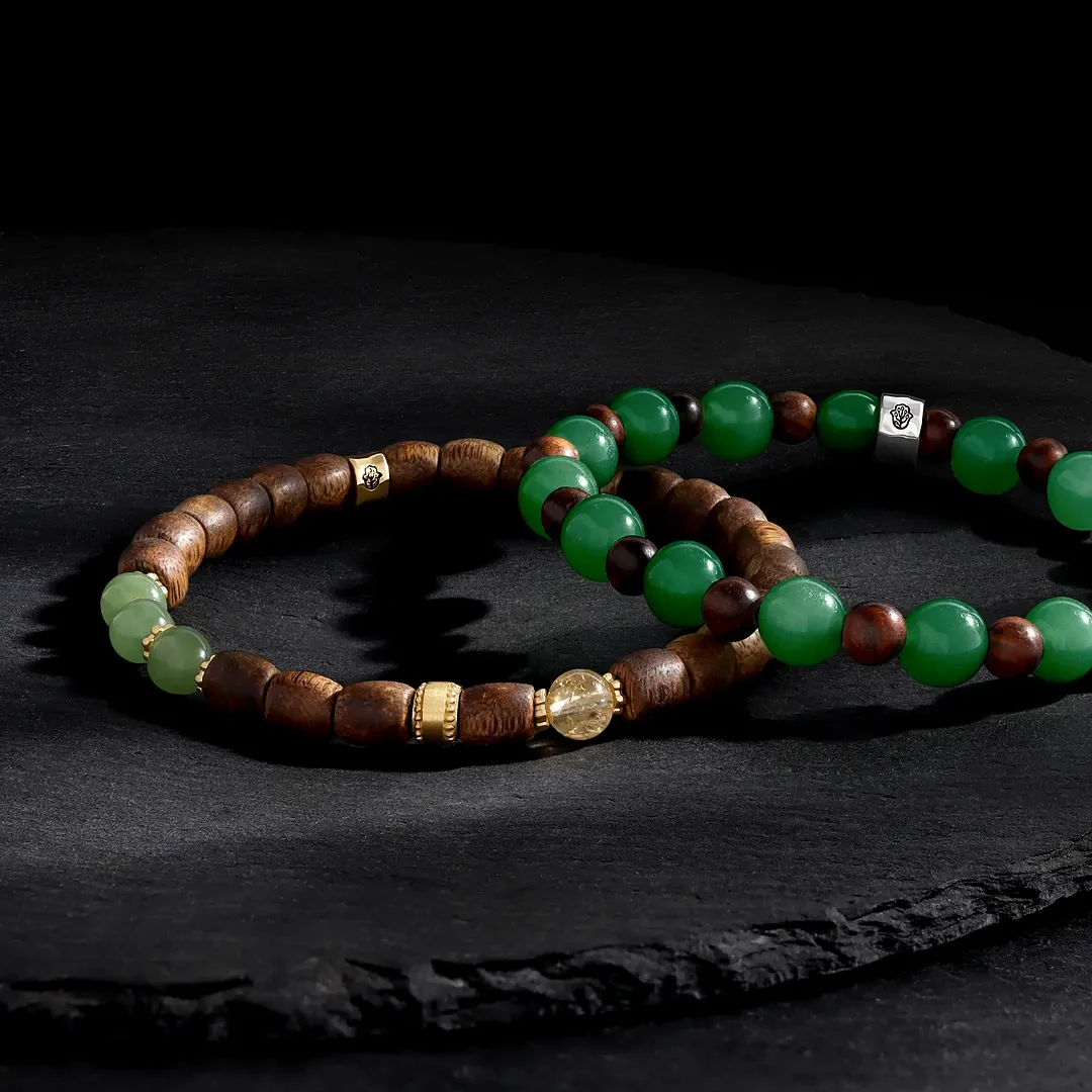Earthbound Clarity Agarwood & Jadeite Bracelet - Image 3
