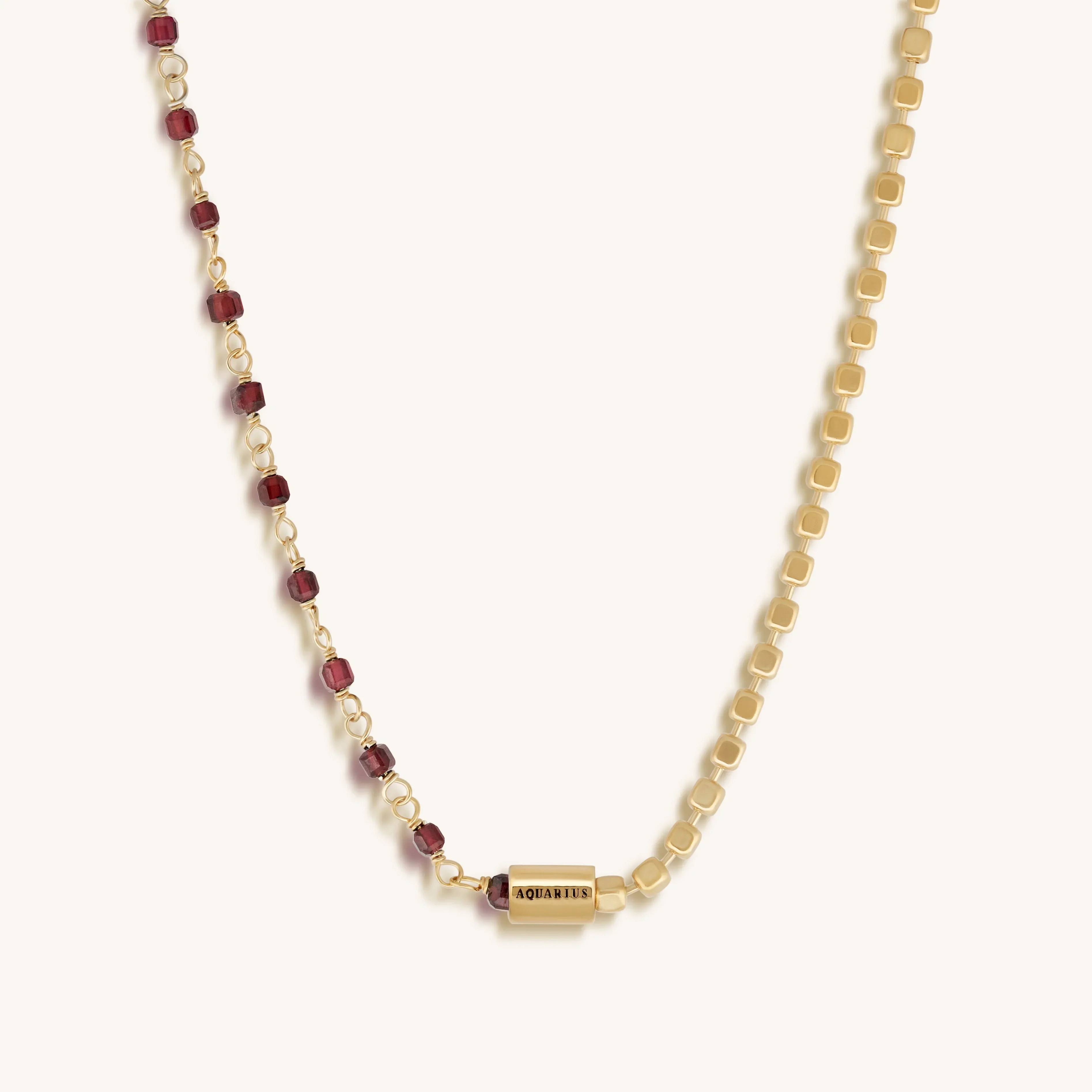Effervescent Spirit Aquarius Garnet Necklace - Image 4