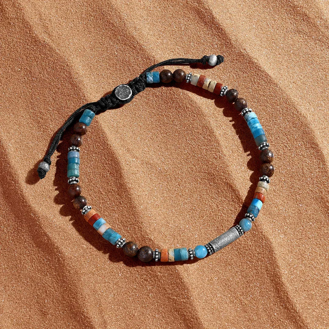 Elemental Flow Water Jasper & Apatite Bracelet