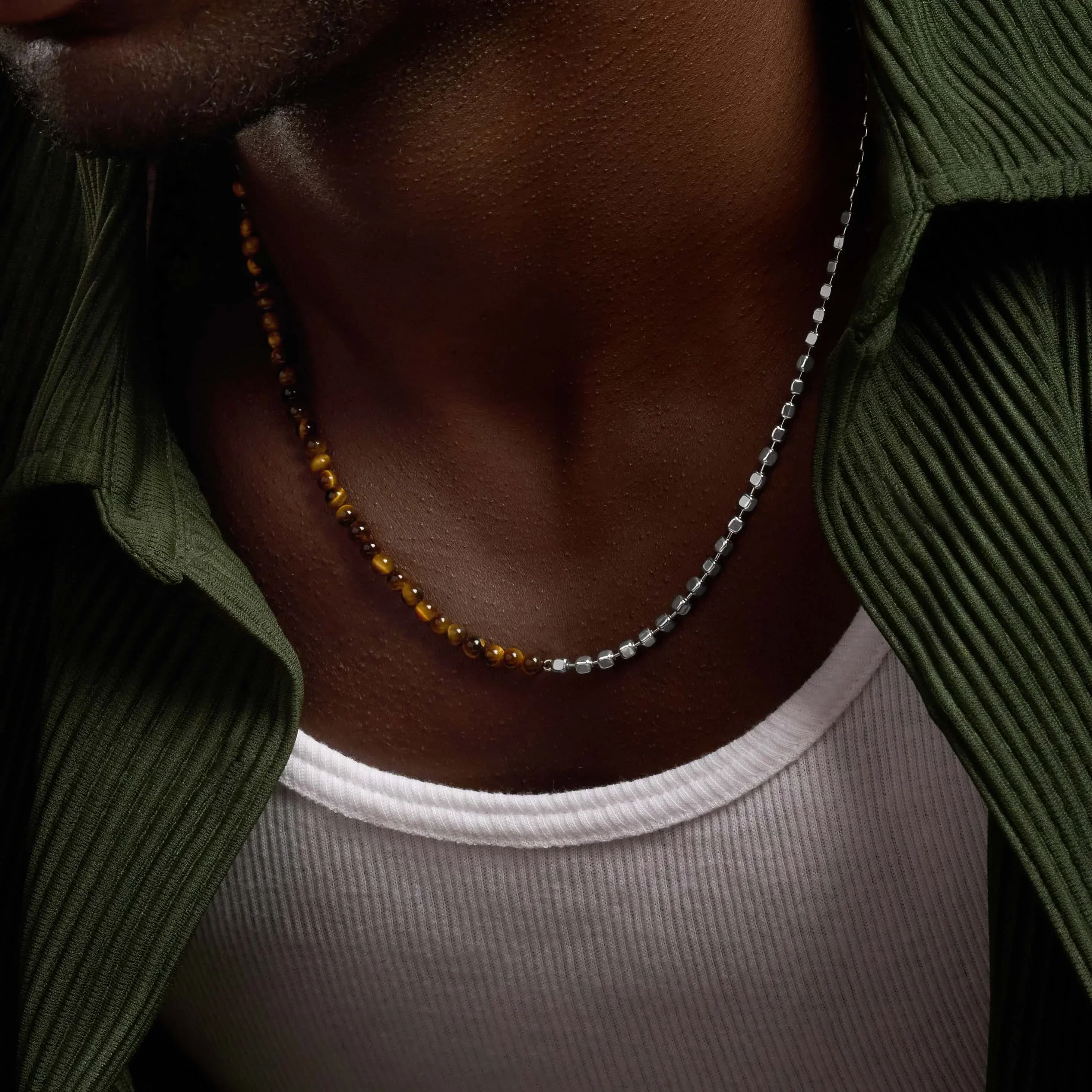 Elevated Fortitude Tiger’s Eye Silver Chain - Image 2