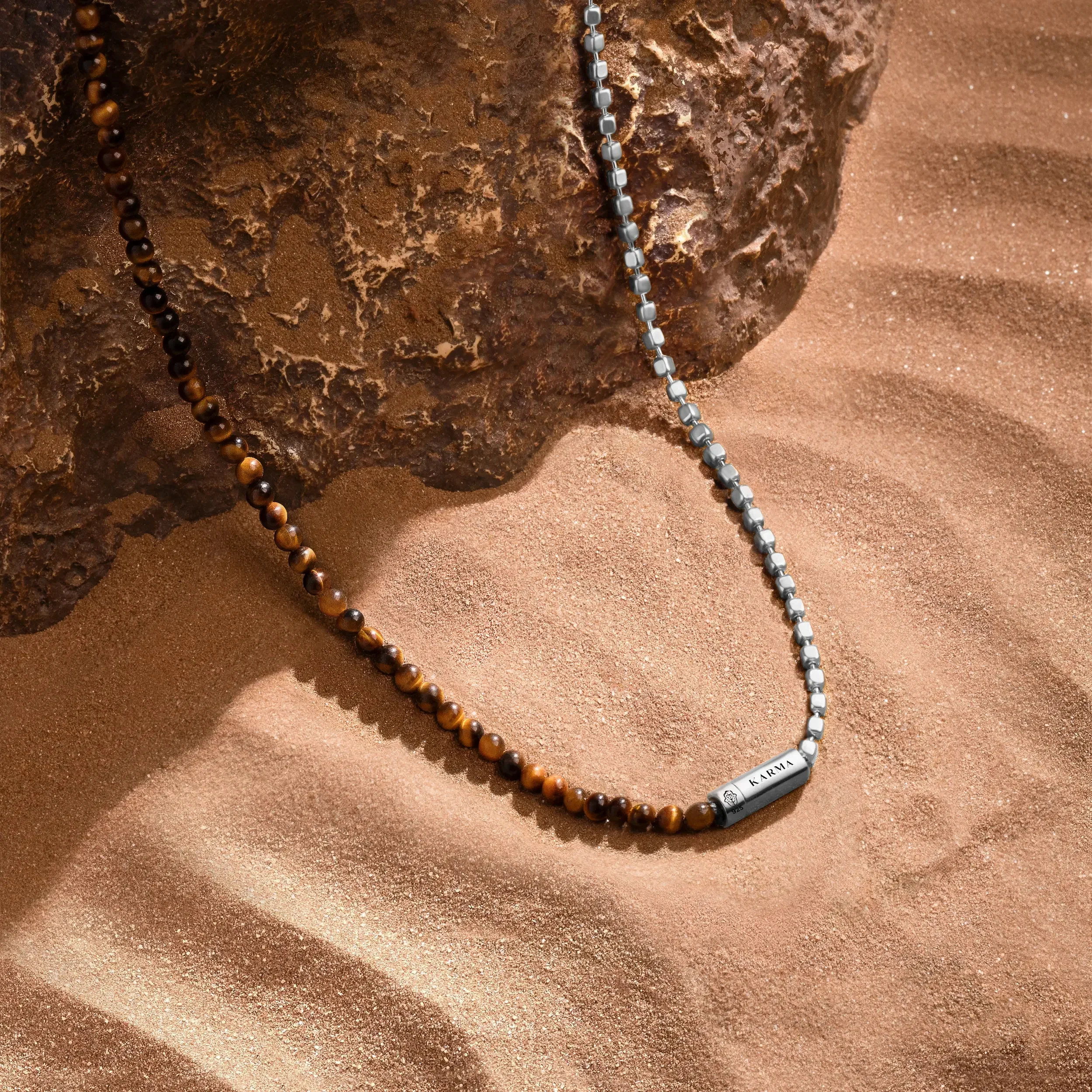 Elevated Fortitude Tiger’s Eye Silver Chain - Image 3
