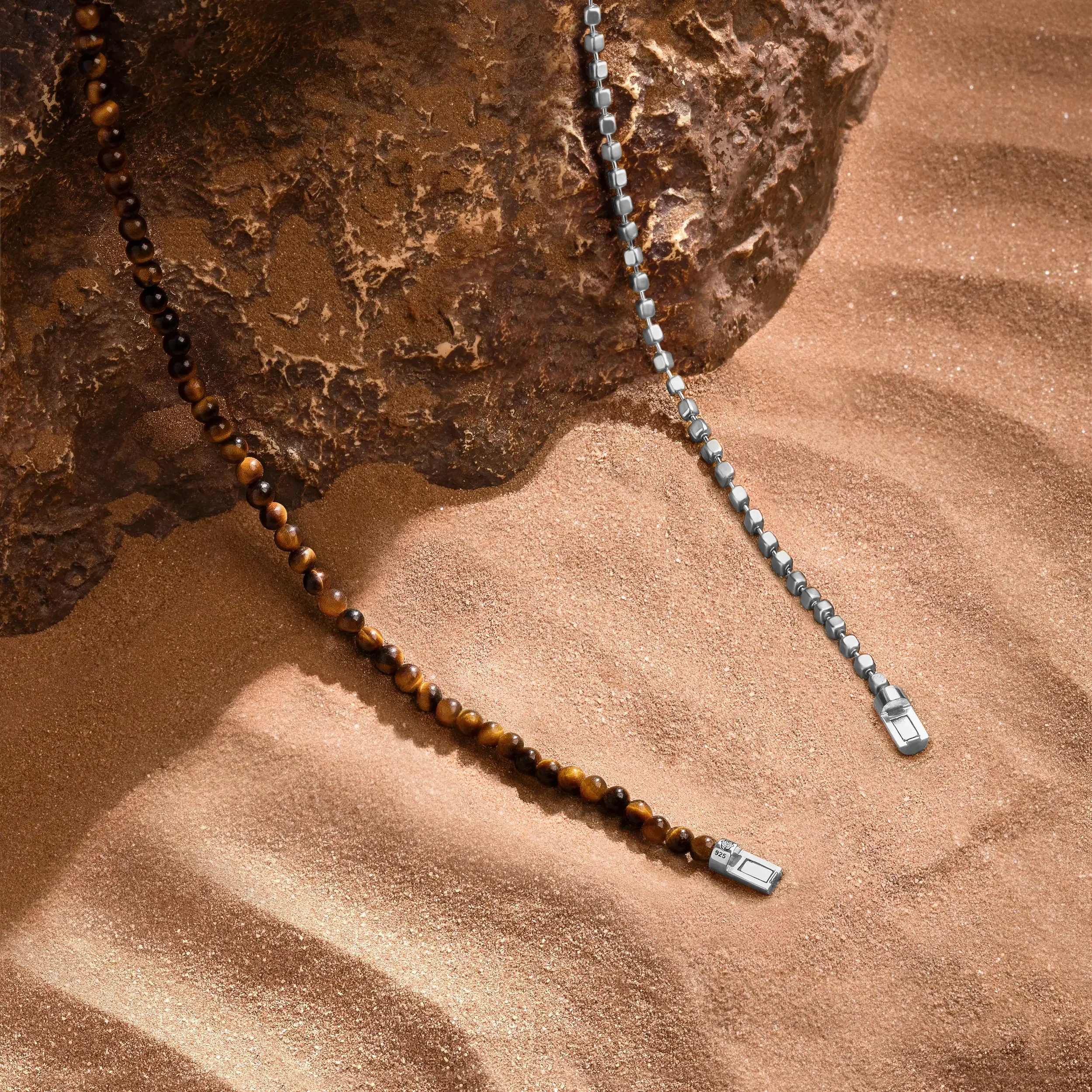 Elevated Fortitude Tiger’s Eye Silver Chain - Image 4