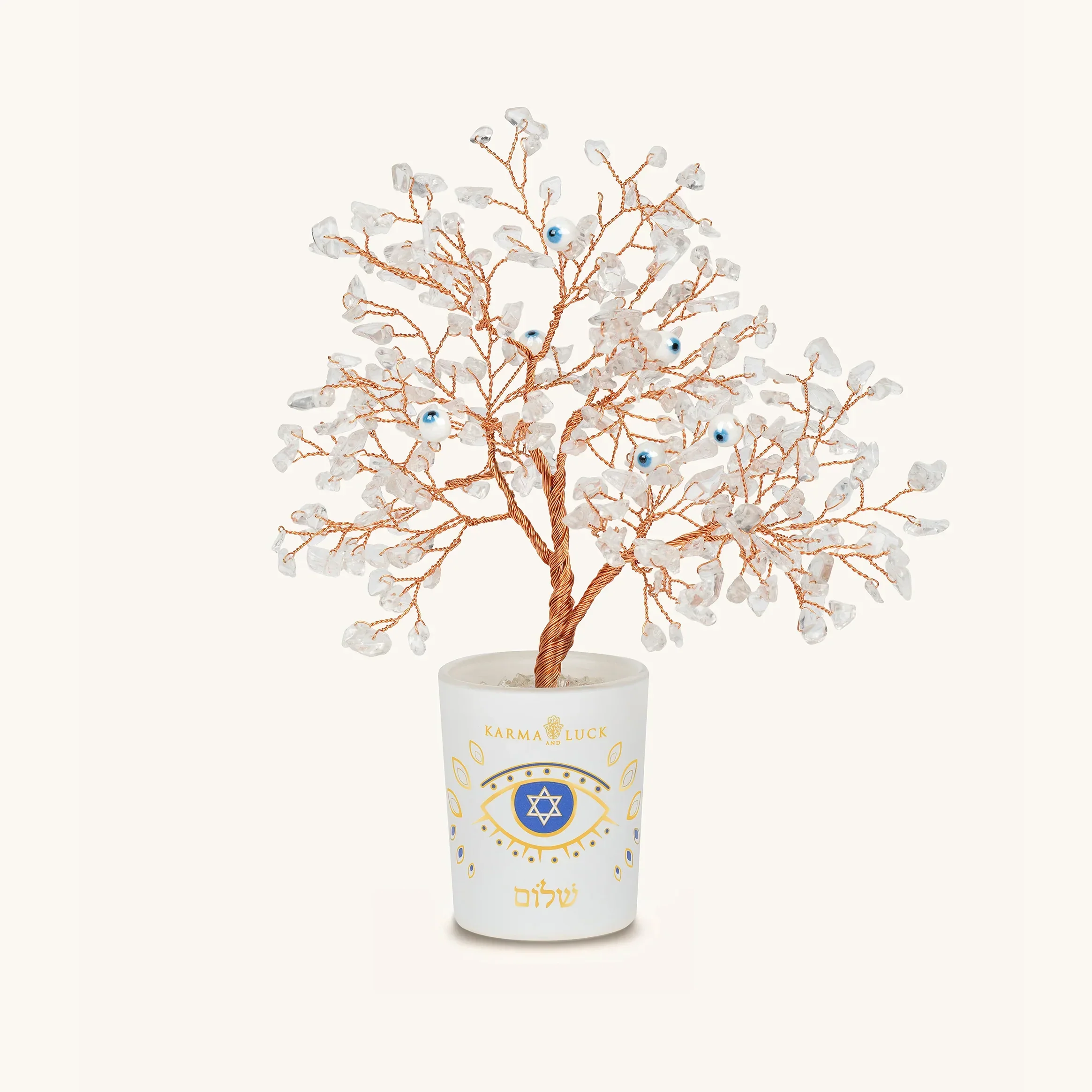 Elevated Traditions Clear Quartz Hanukkah Tree