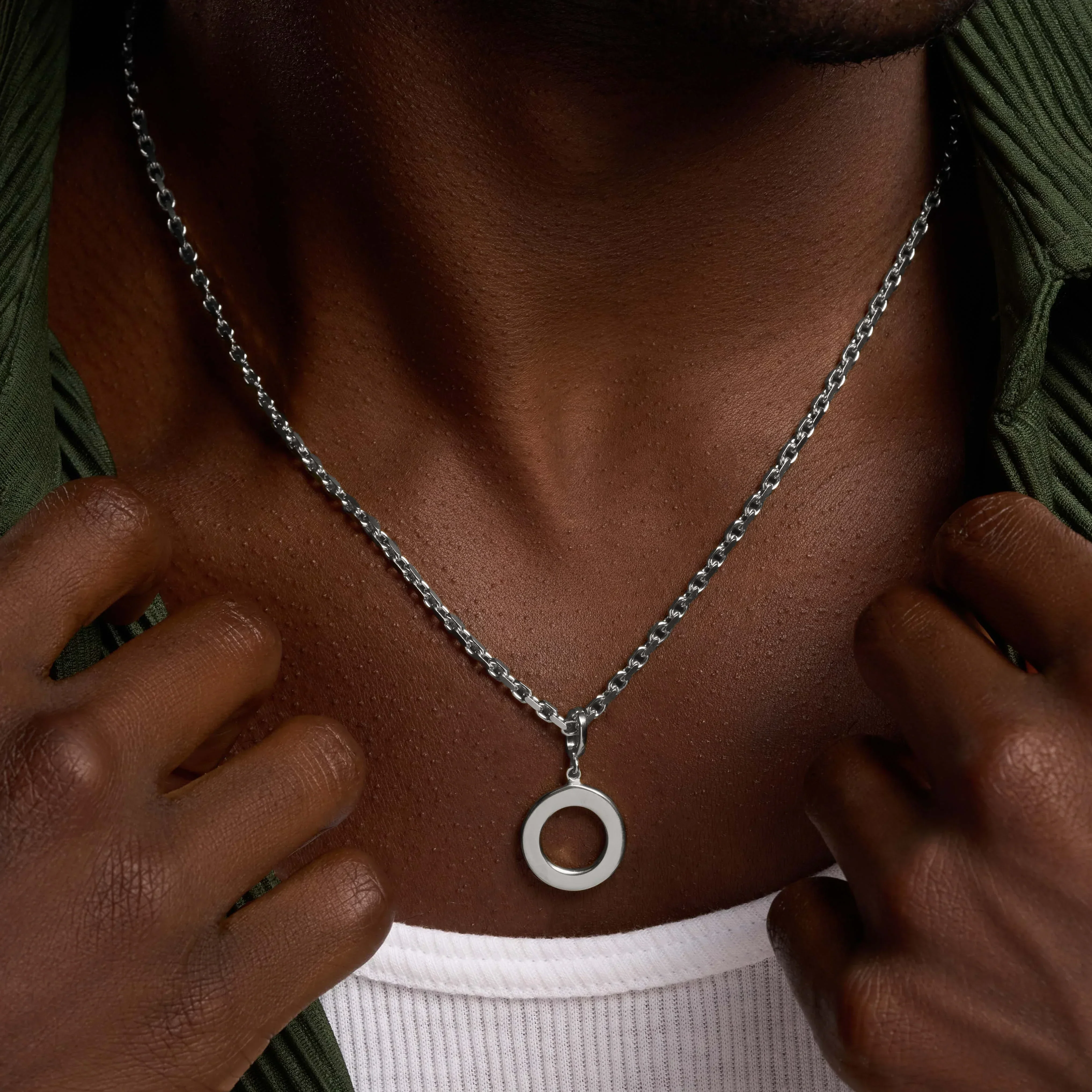 Elevated Wisdom Silver Karma Circle Charm - Image 2