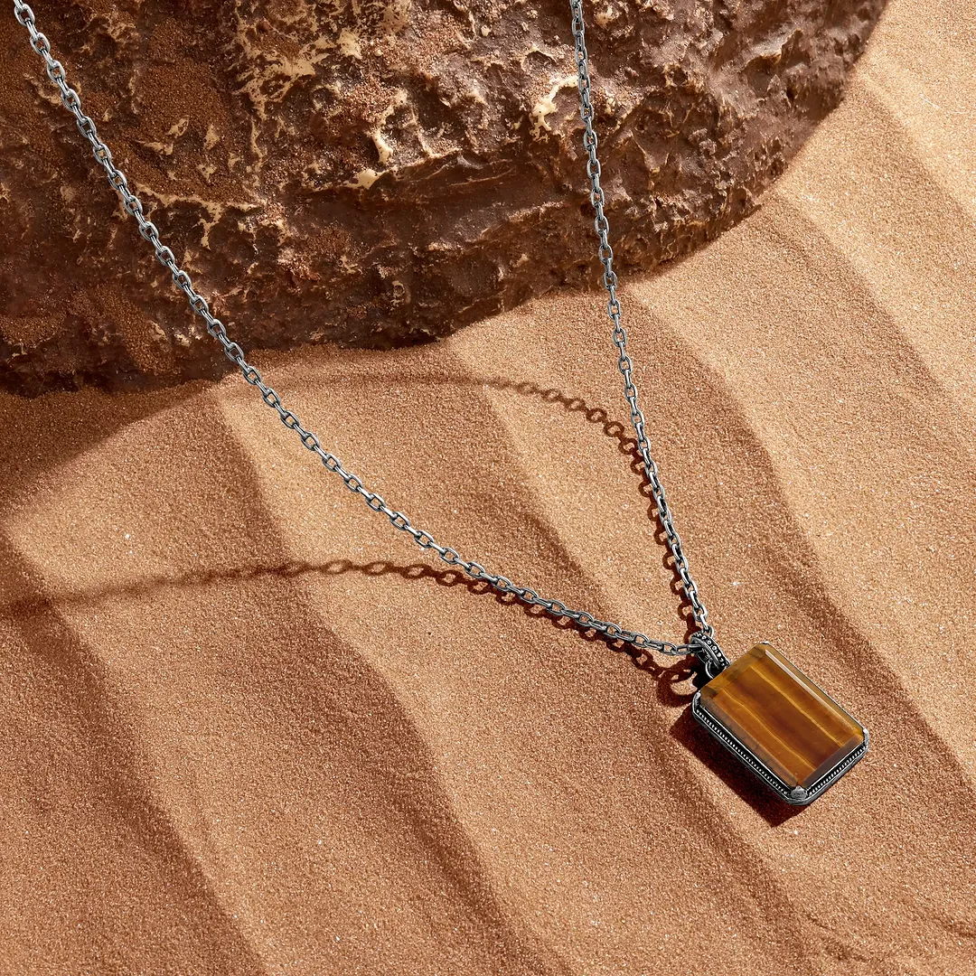 Ember Vision Tiger Eye Pendant Necklace