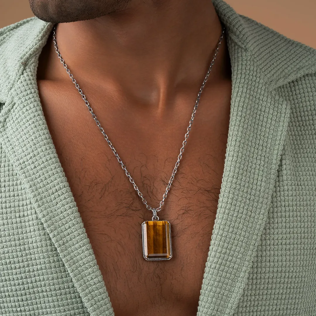 Ember Vision Tiger Eye Pendant Necklace - Image 2