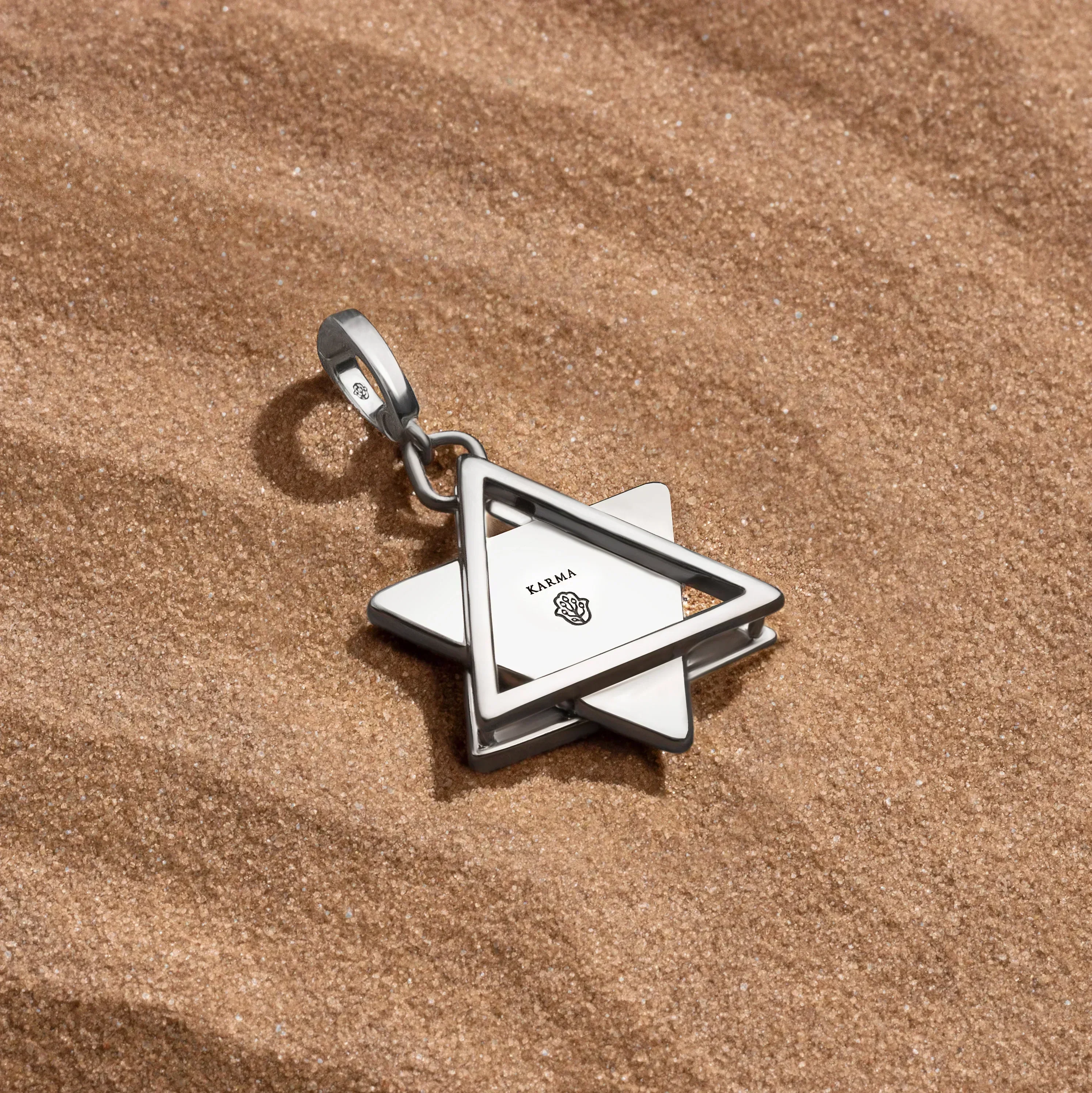 Wise Devotion Silver Tiger’s Eye Star of David Charm - Image 3