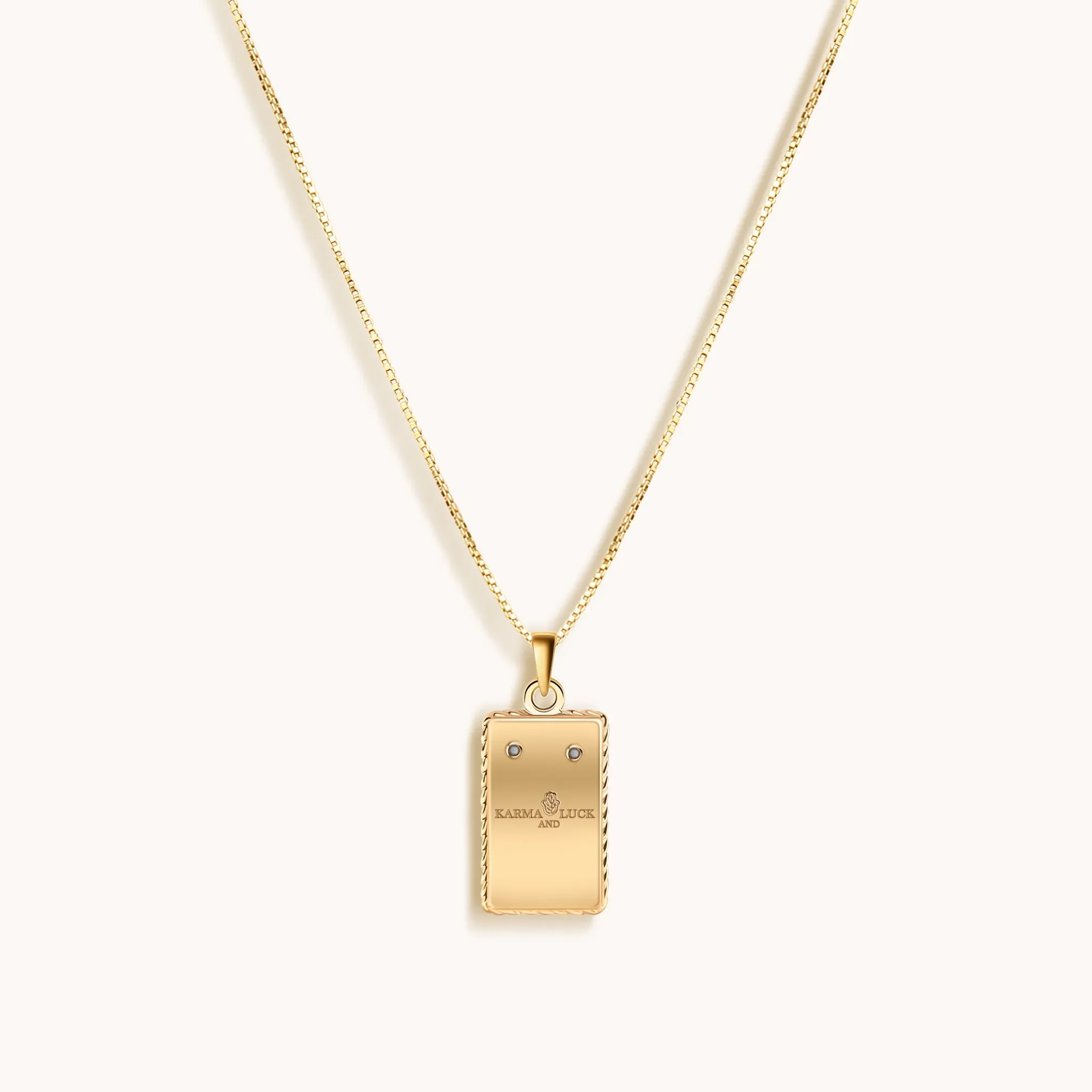 Emotional Being - White Enamel Cancer Card Necklace - Image 4