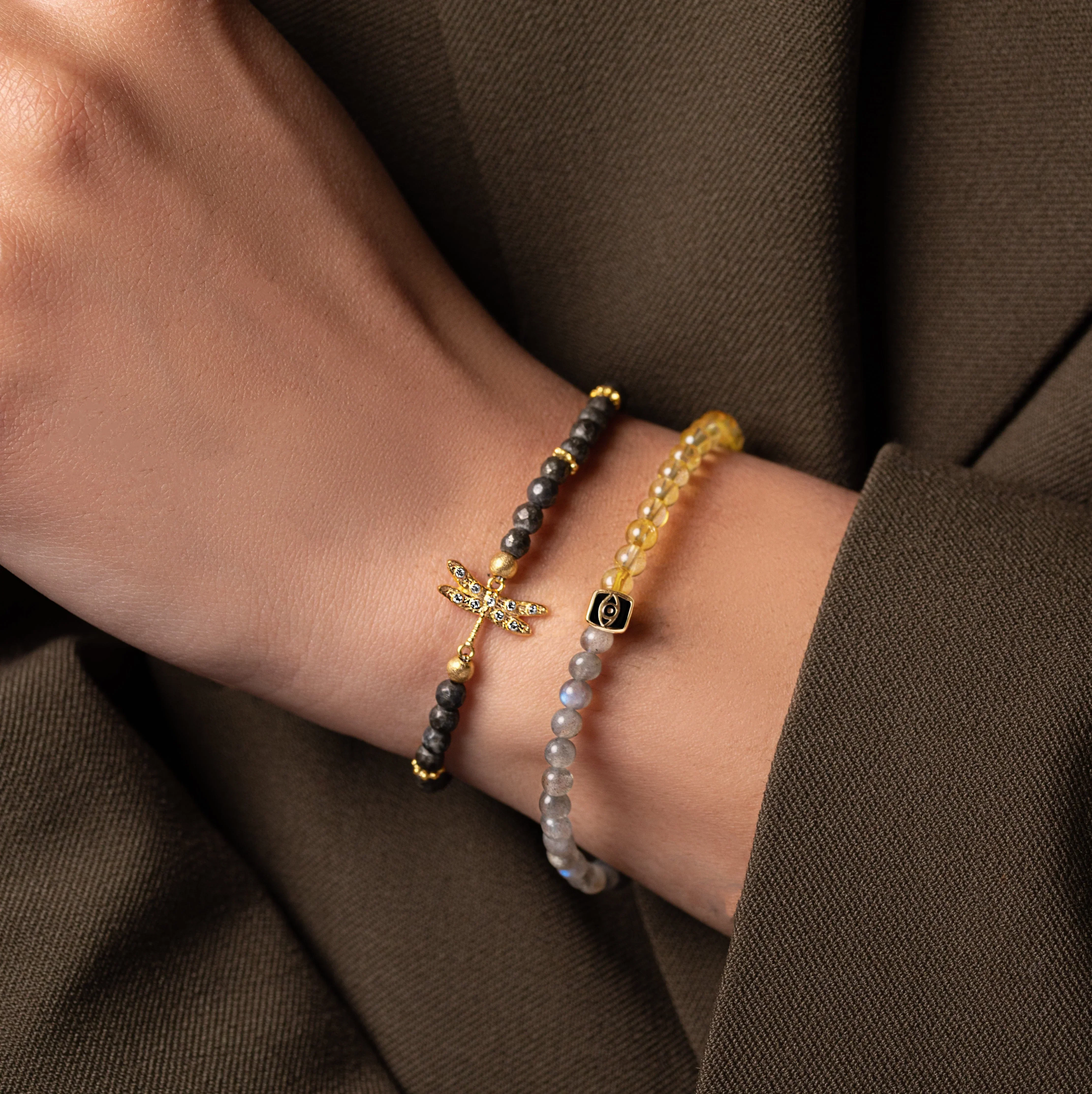 Emotional Maturity - Pyrite Dragonfly Charm Bracelet - Image 3
