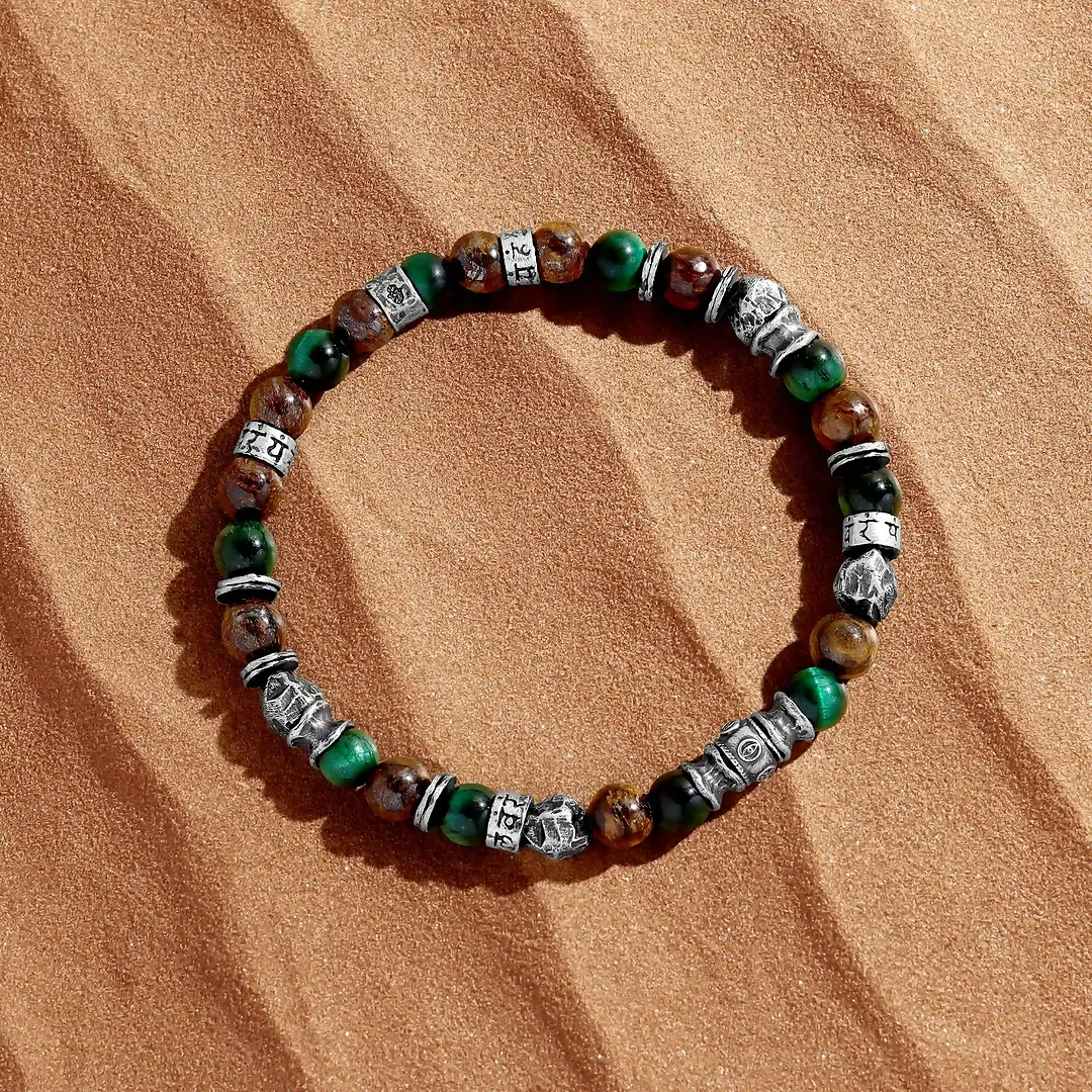 Empowered Balance Green Tiger’s Eye & Bronzite Bracelet