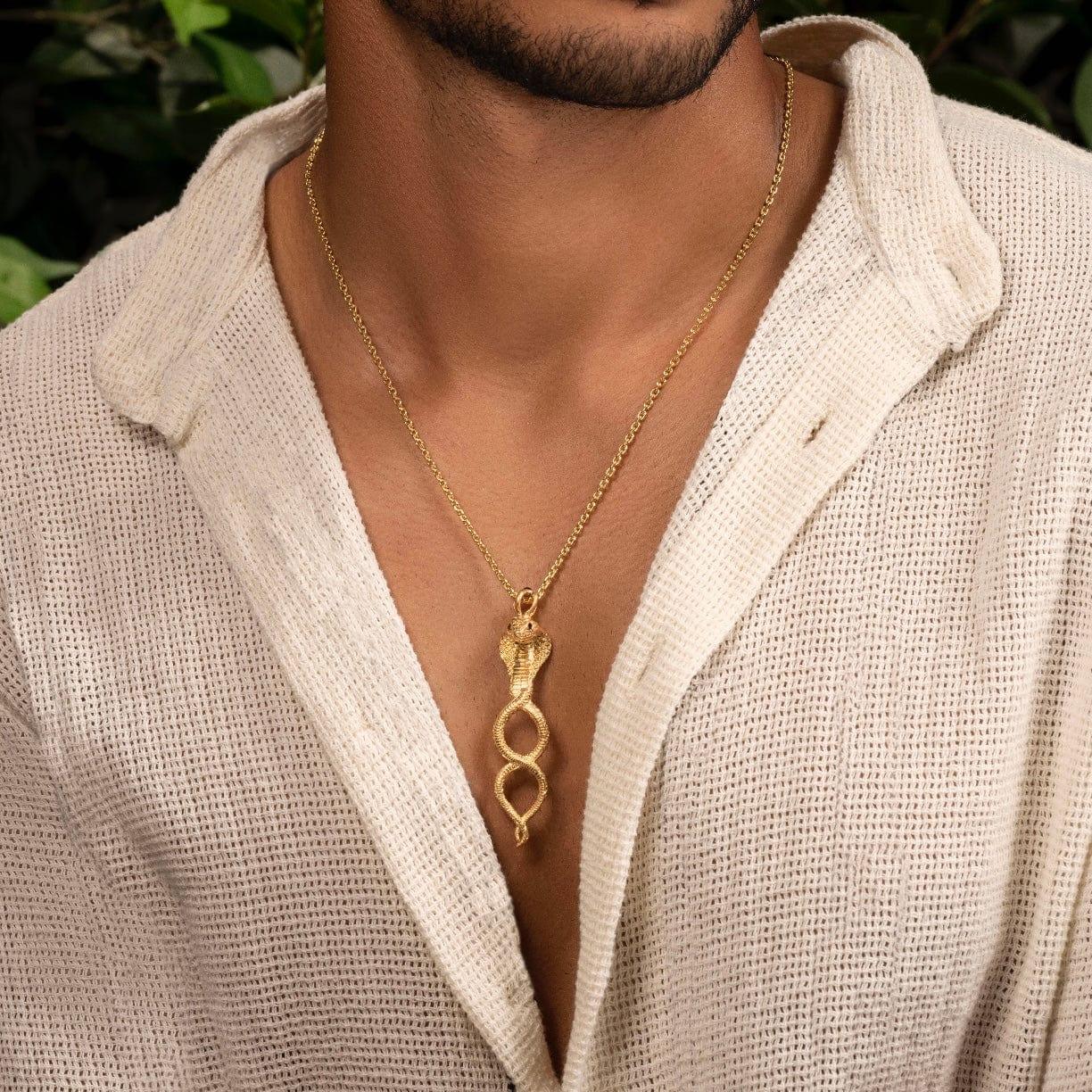 Empowering Protection - Cobra Infinity Onyx Pendant Necklace - Image 2