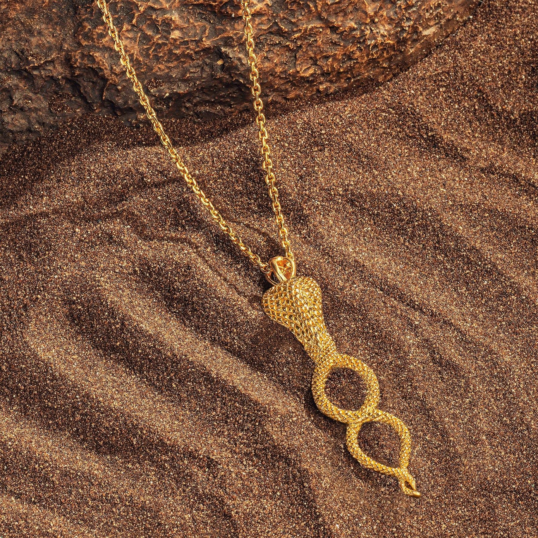 Empowering Protection - Cobra Infinity Onyx Pendant Necklace - Image 3