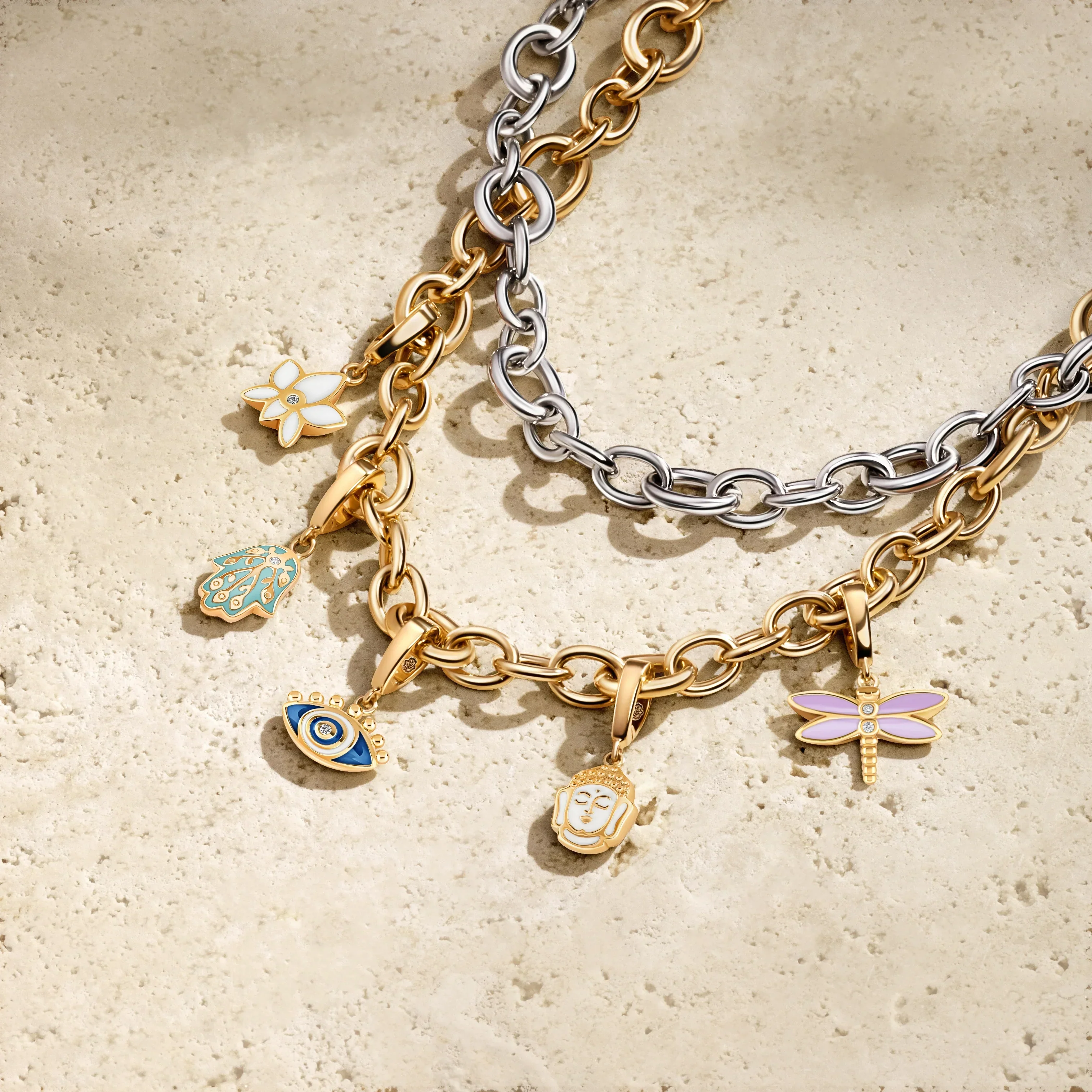 Enchanting Light Gold Evil Eye Charm - Image 3