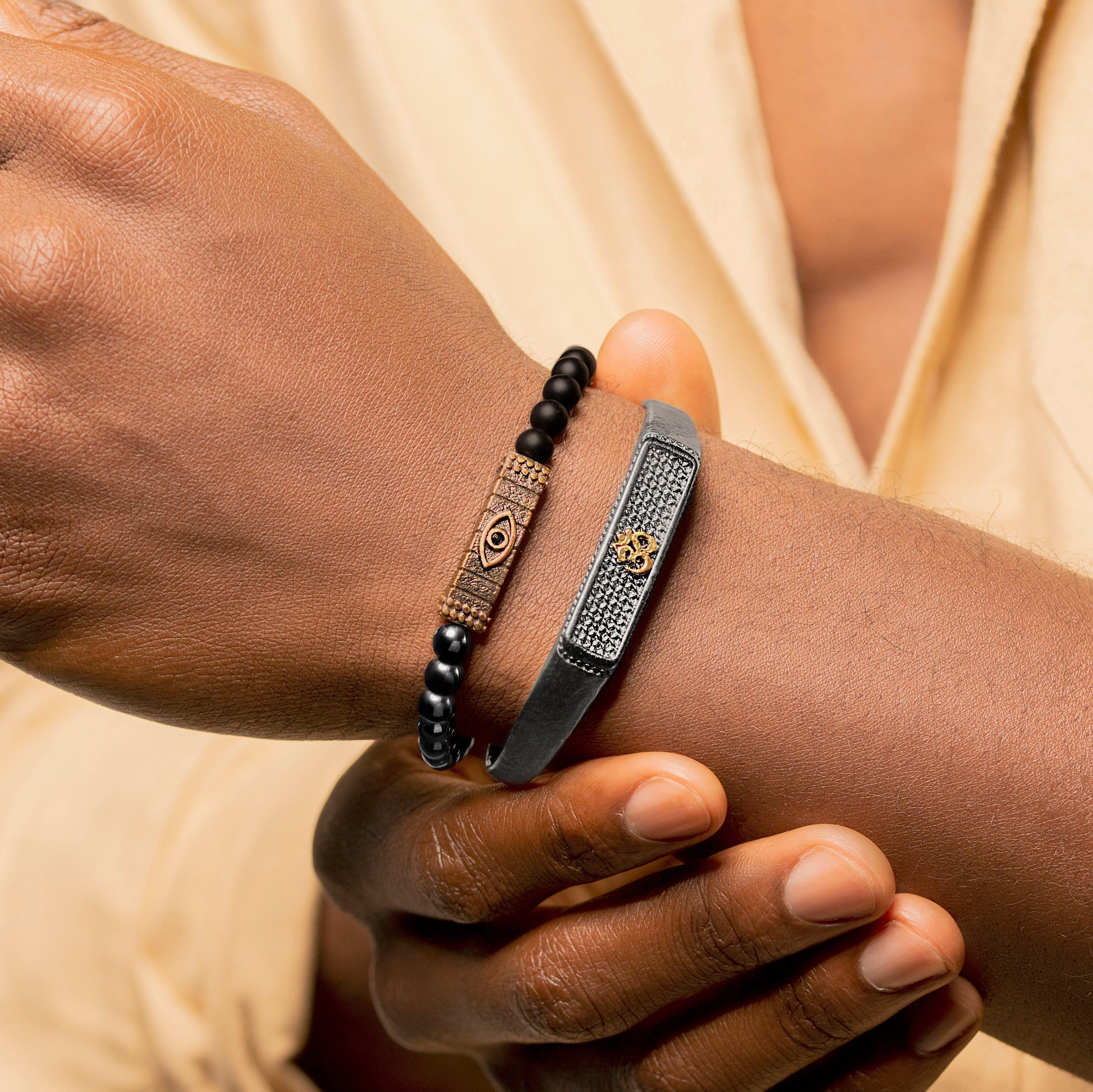 Encompassing Wisdom - Om Symbol Cuff - Image 2