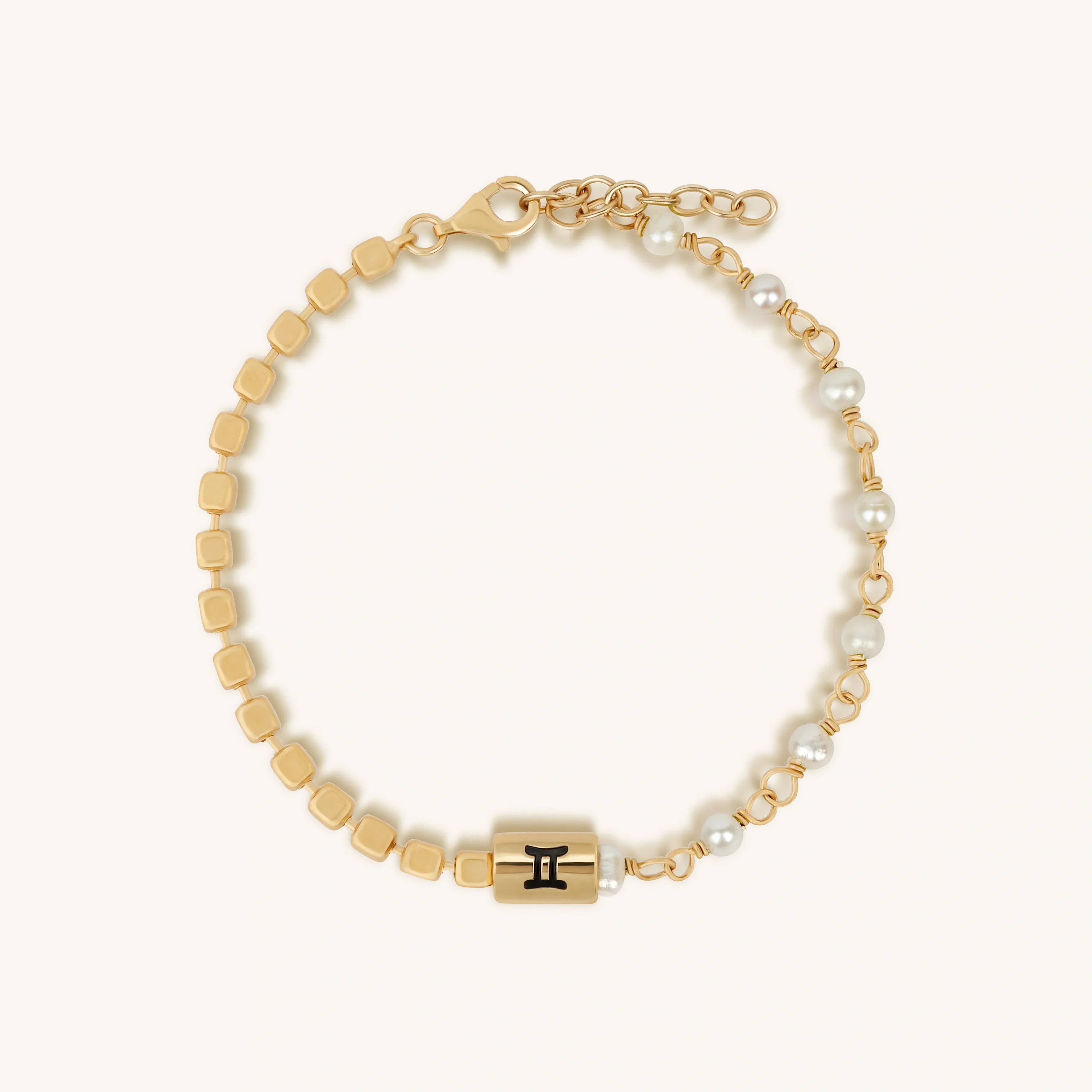 Endearing Duality Pearl Gemini Bracelet
