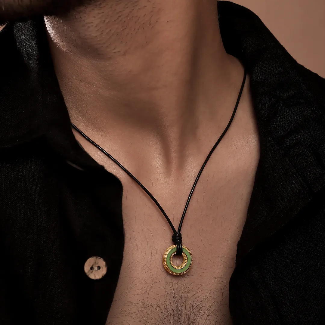 Endless Flow Jade Karma Circle Necklace - Image 2