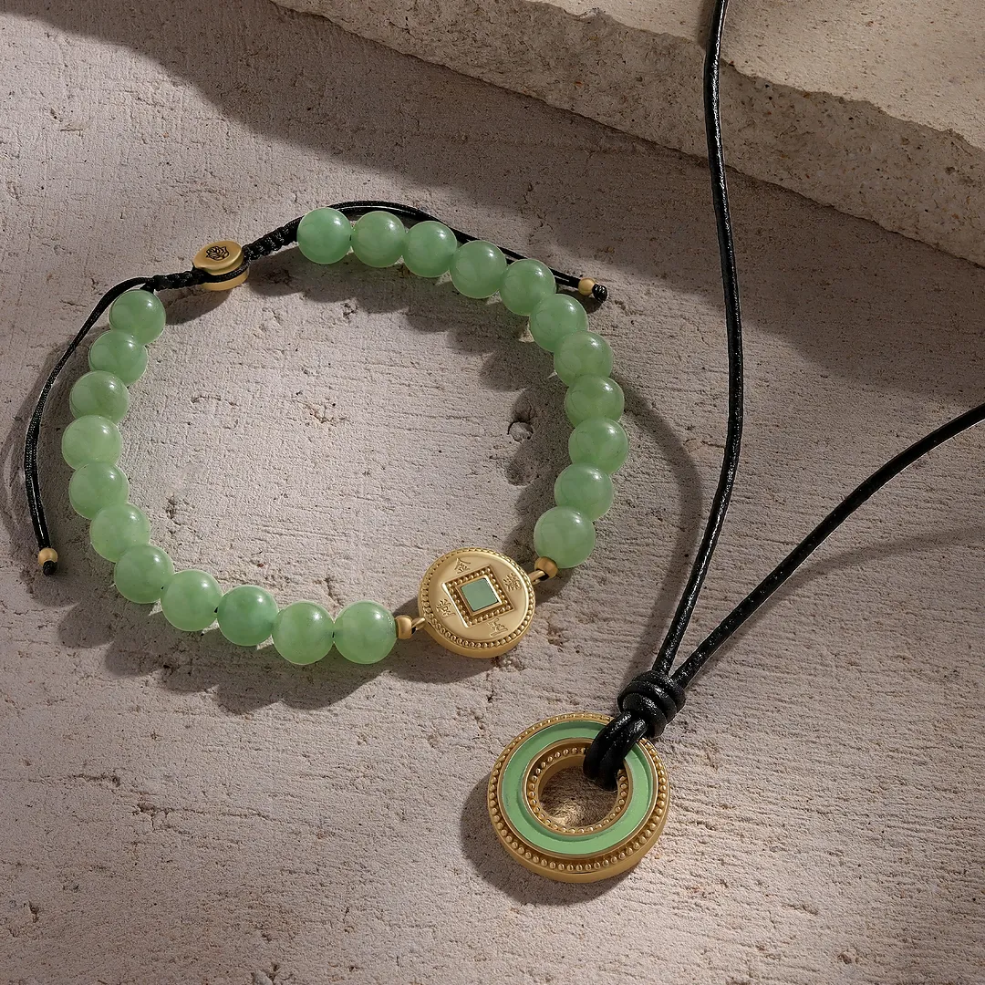 Endless Flow Jade Karma Circle Necklace - Image 4