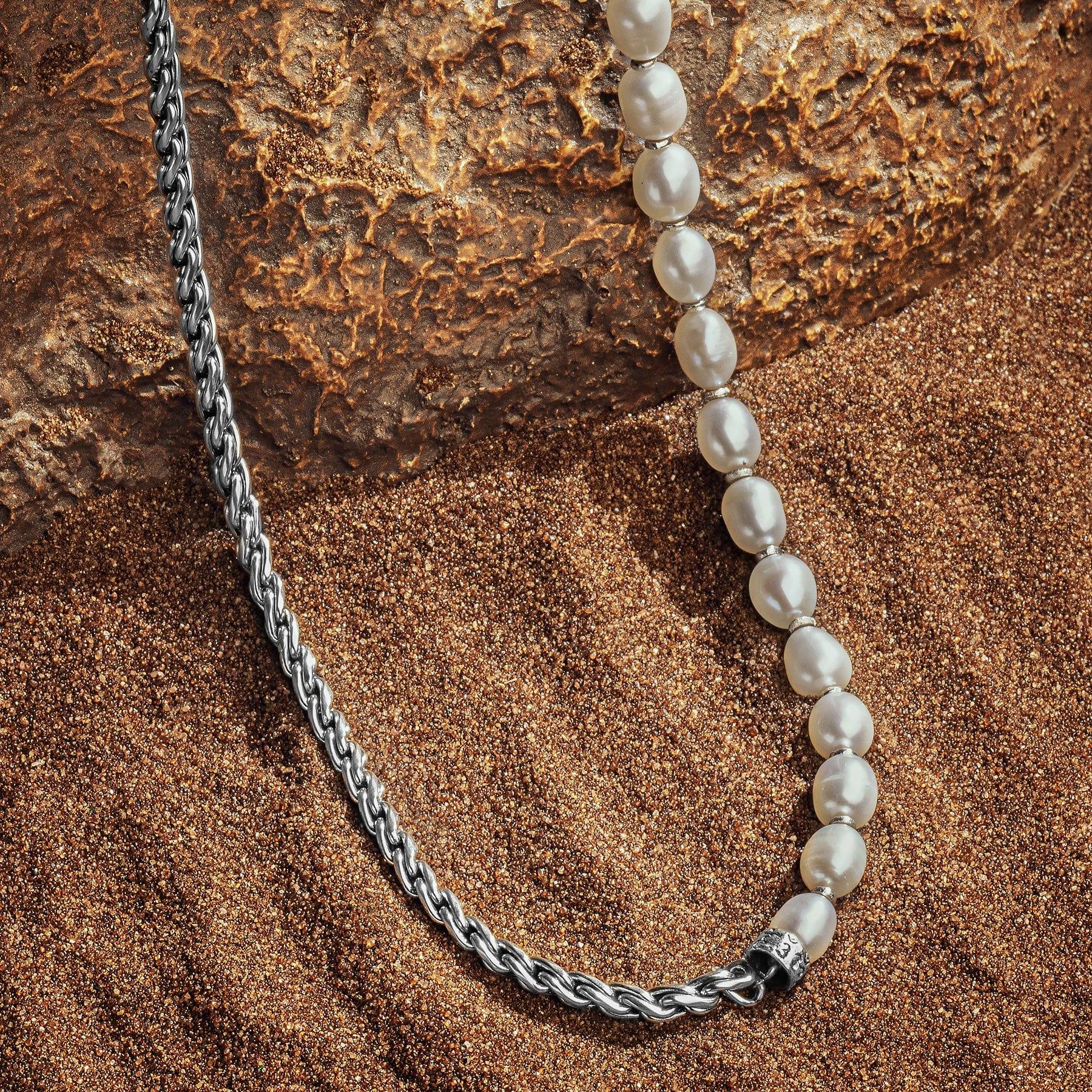 Endless Wisdom - White Pearl Mantra Necklace