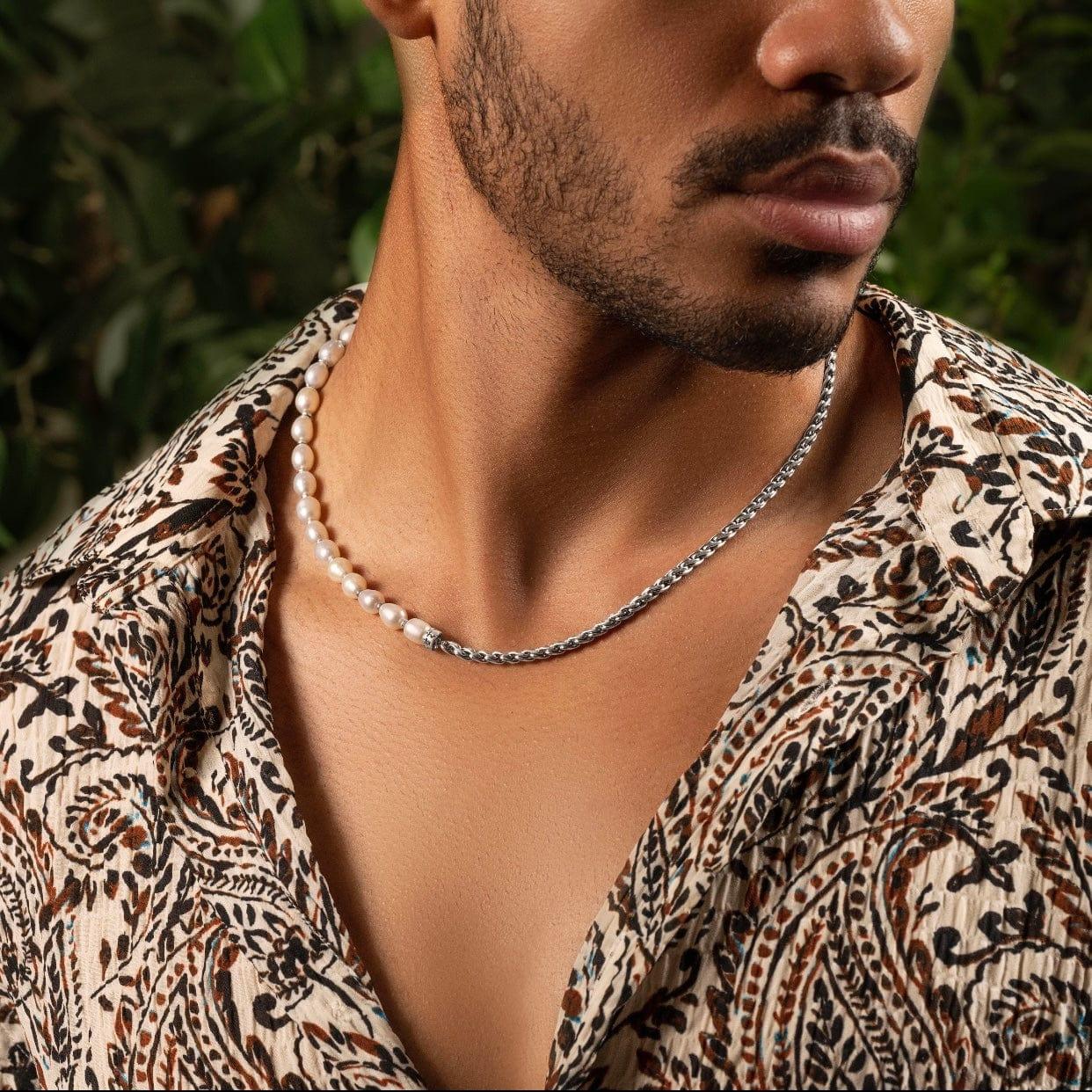 Endless Wisdom - White Pearl Mantra Necklace - Image 2