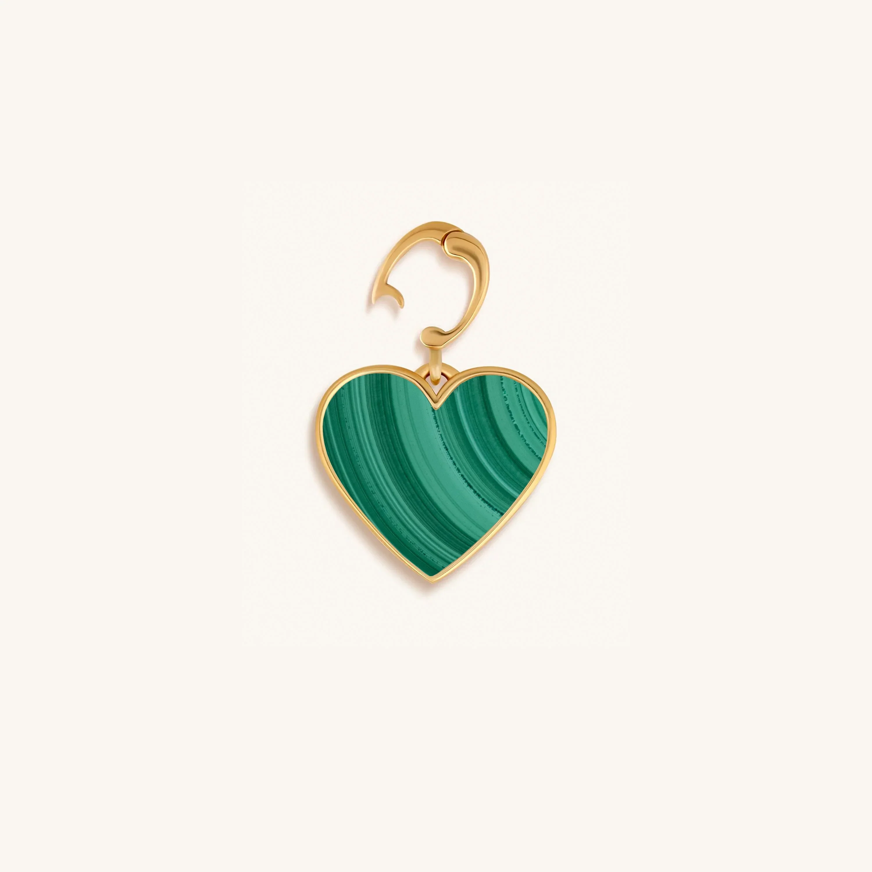 Enduring Inspiration Malachite Heart Engravable Charm - Image 4