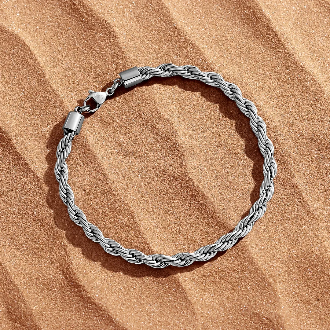 Enduring Strength Stainless Steel Chain Bracelet