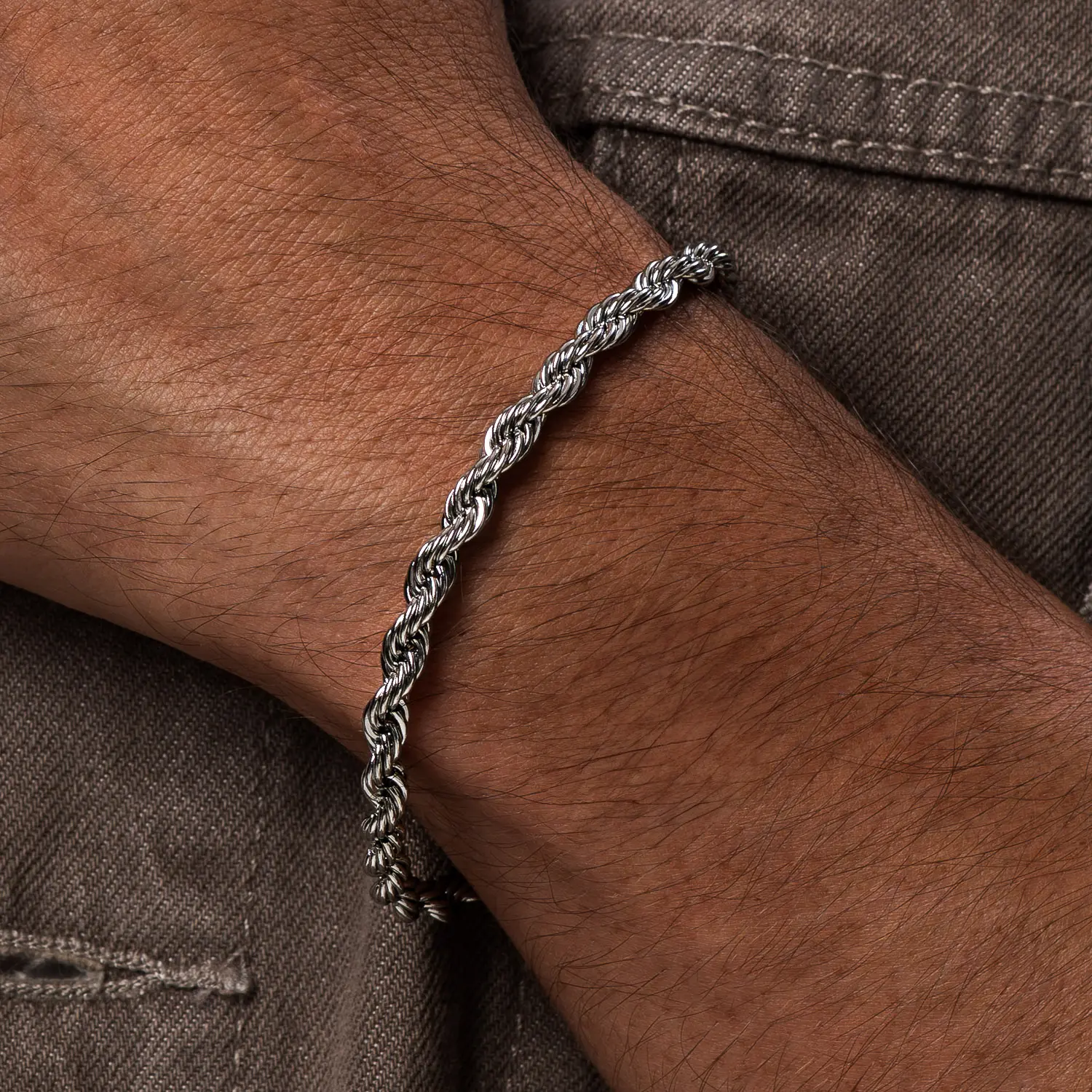 Enduring Strength Stainless Steel Chain Bracelet - Image 2