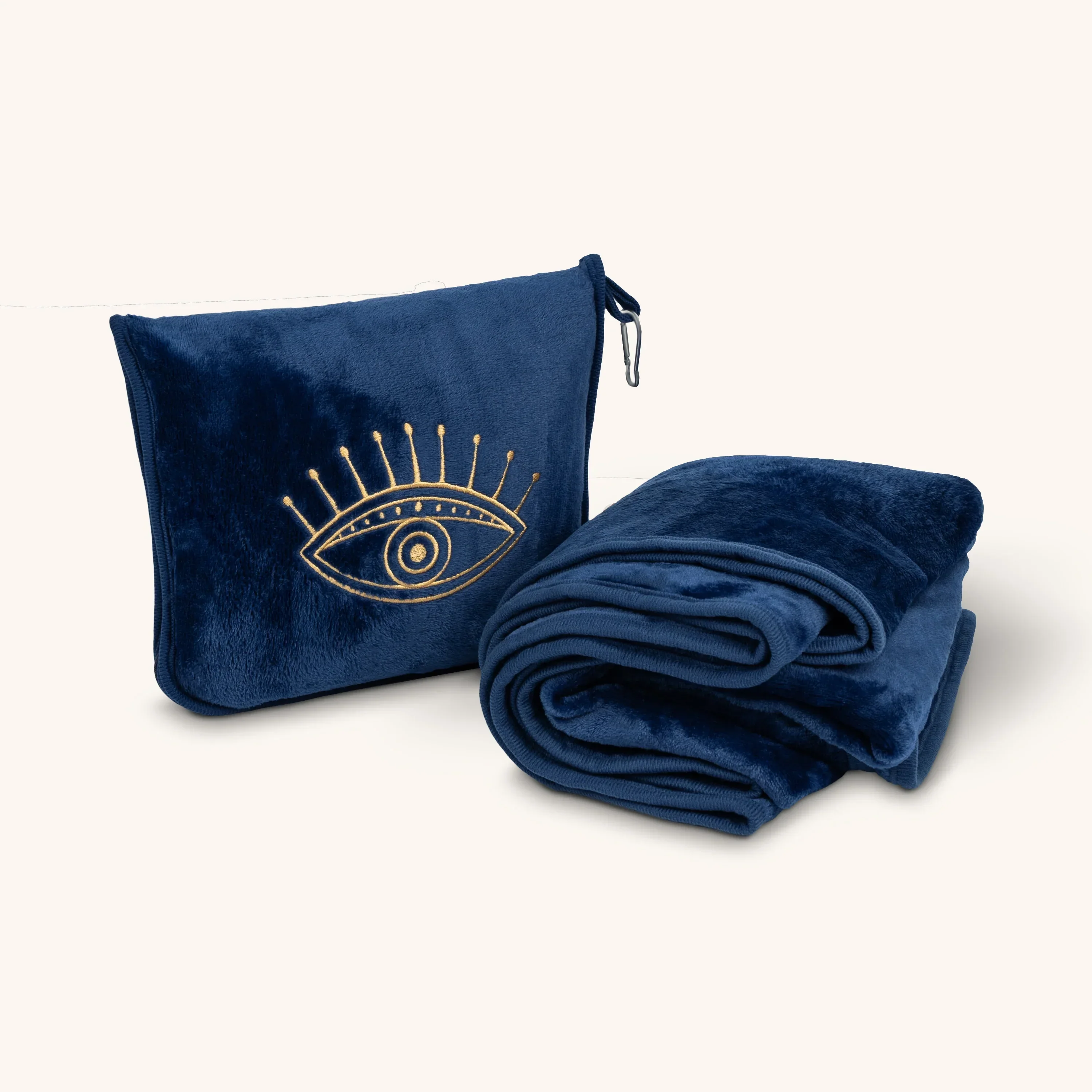 Energetic Balance Navy Pillow and Blanket Set - Image 2