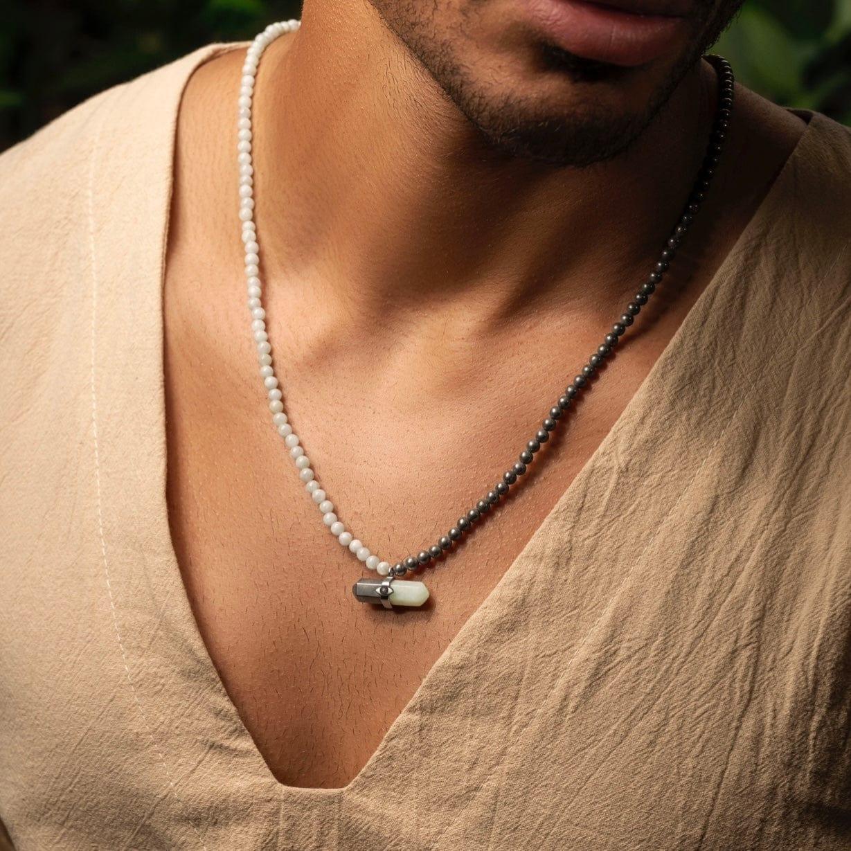 Energetic Personality - Jade Pyrite Evil Eye Pointer Necklace - Image 2