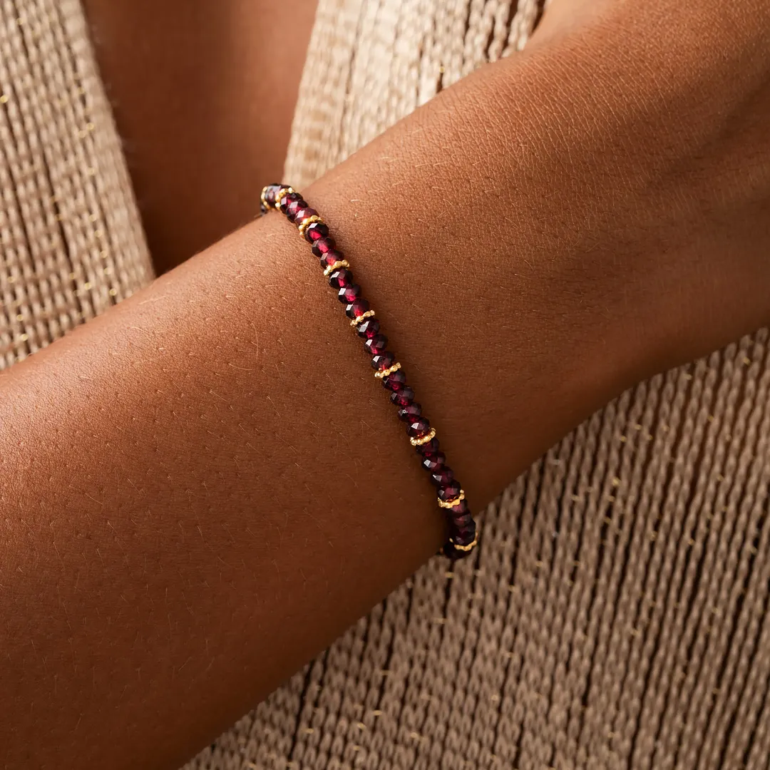 Energy of Vitality Garnet Drawstring Bracelet - Image 2