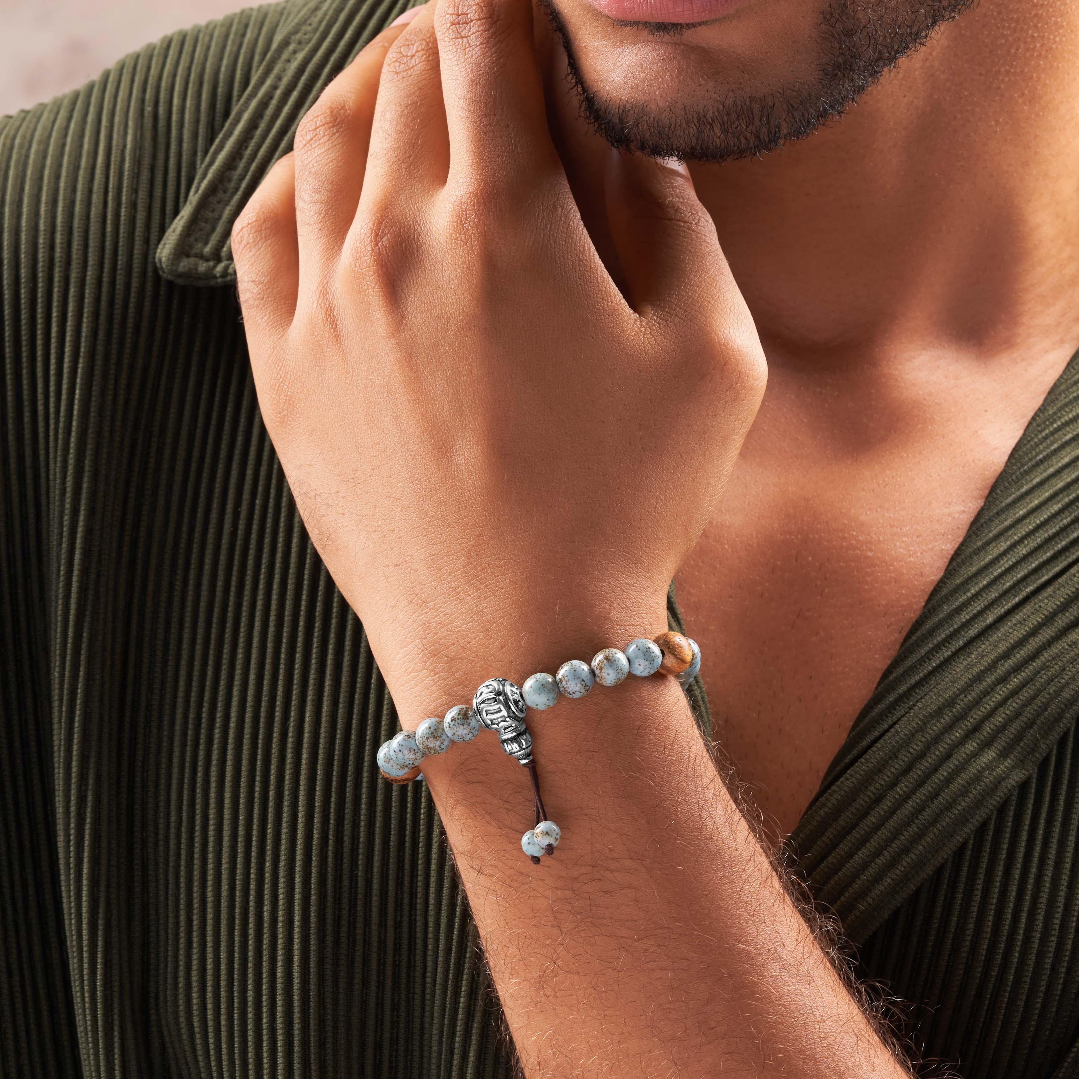 Enlightened Contemplation - Turquoise Mantra Bracelet - Image 2