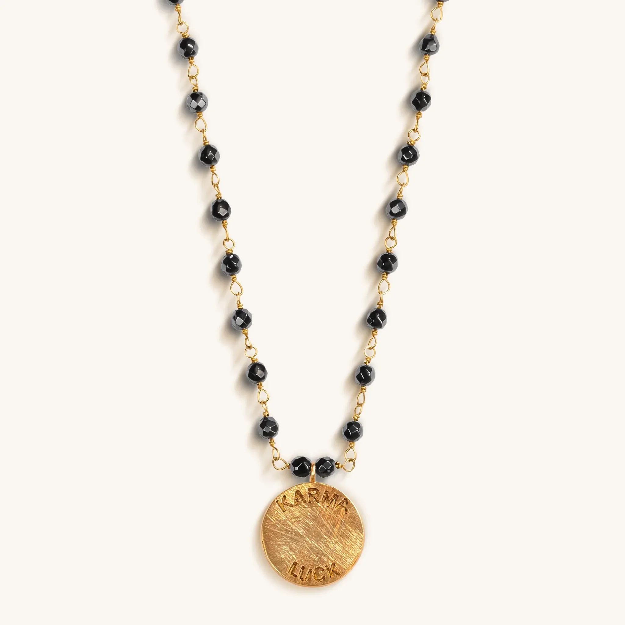 Enlightenment Hope - Hematite Lotus Necklace - Image 4