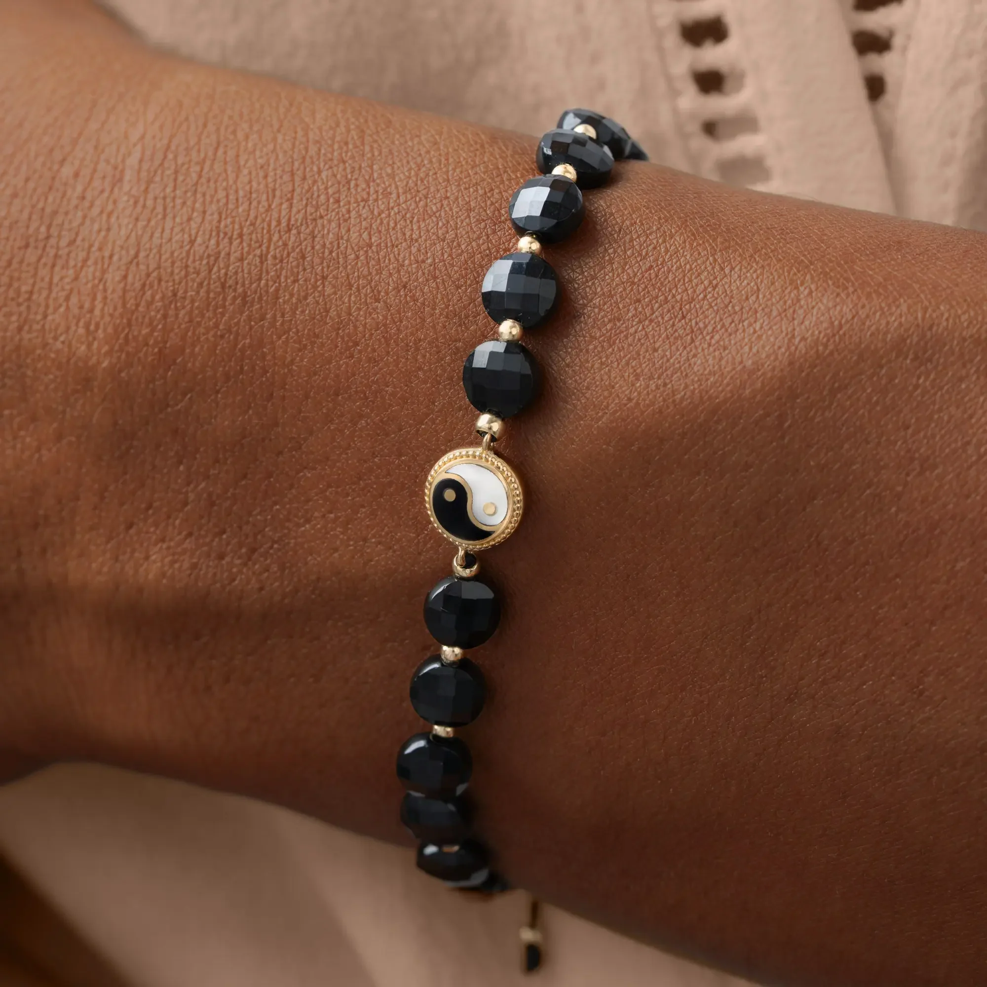 Equilibrium Essence Yin Yang Onyx & Mother of Pearl Bracelet - Image 2