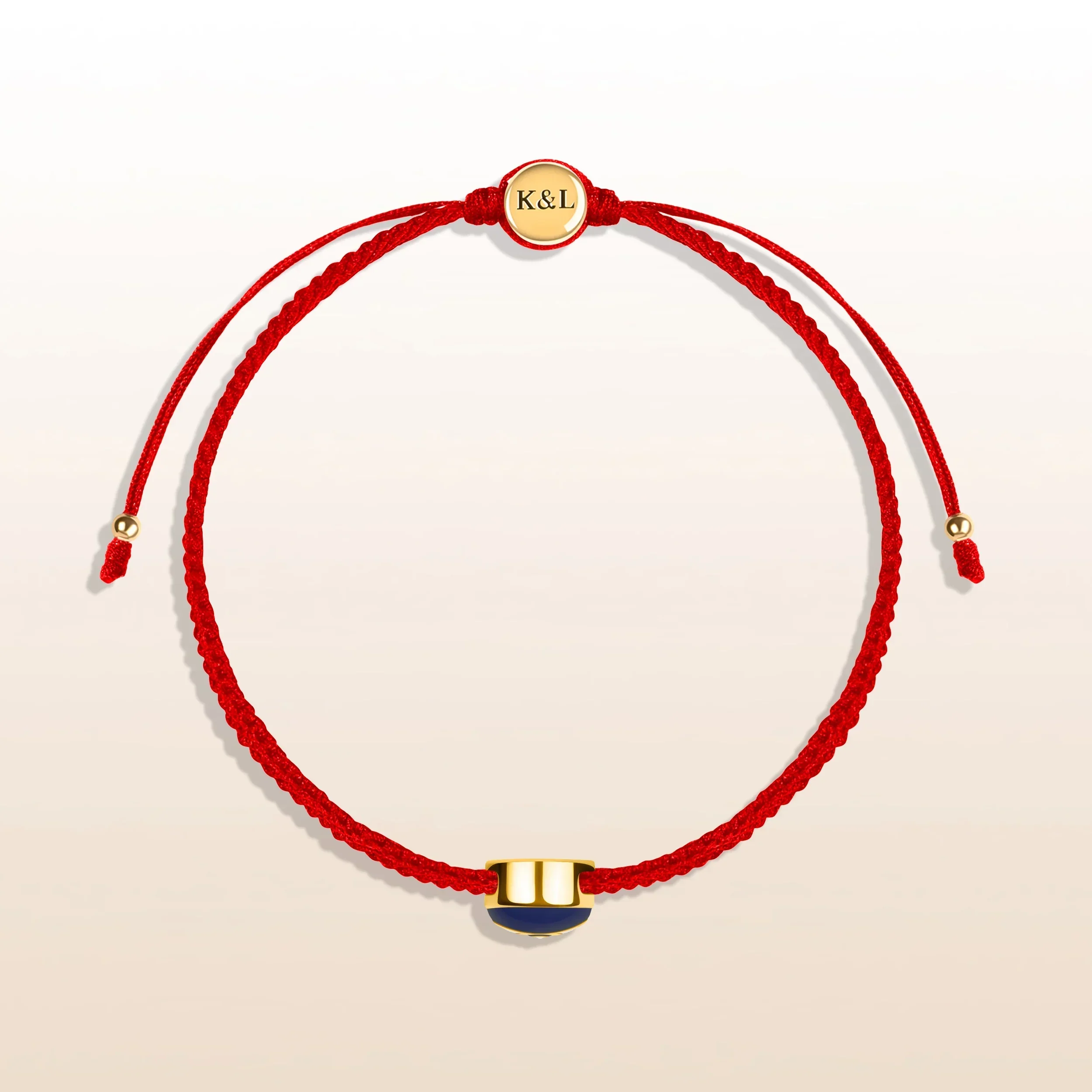 Essential Peacefulness - Red String Navy Enamel Evil Eye Charm Bracelet - Image 3