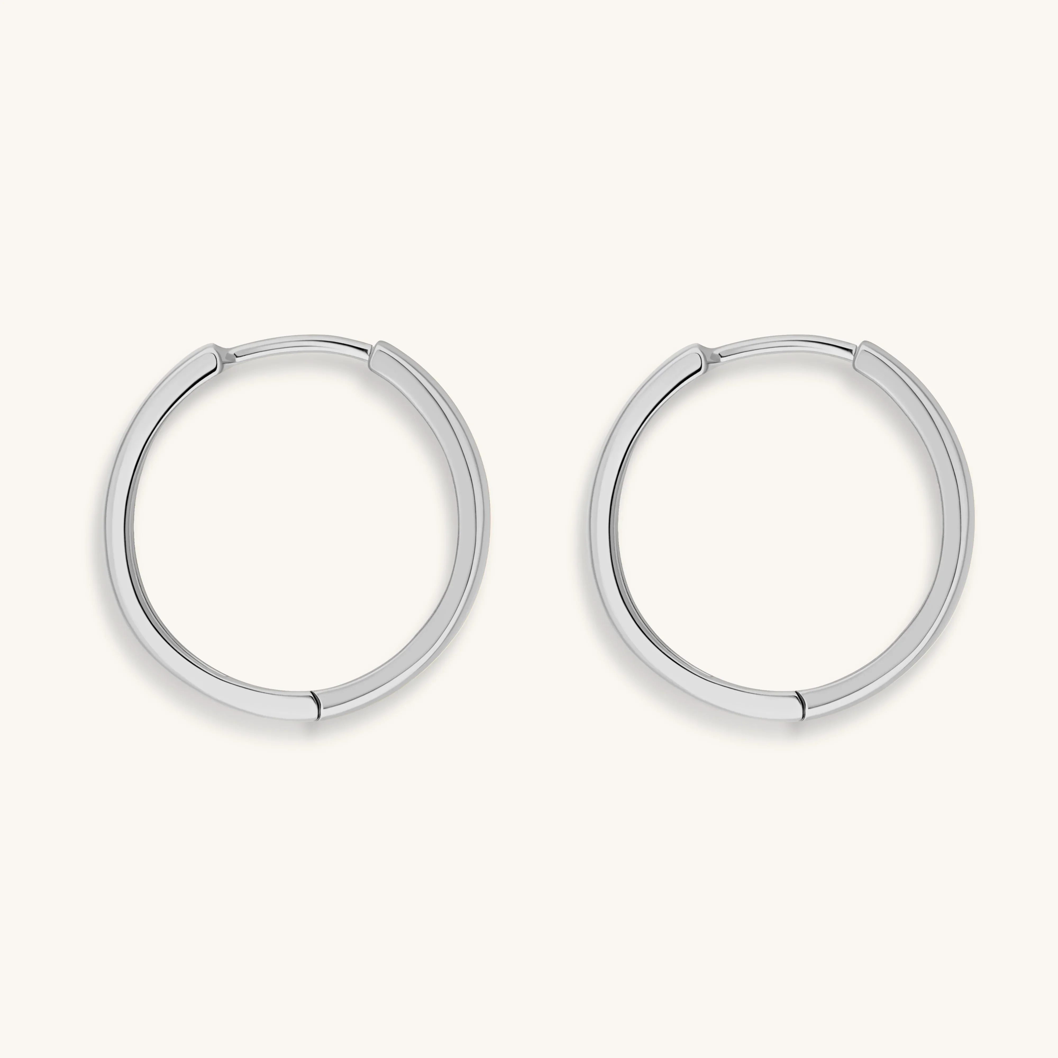 Eternal Circle - Silver Hoop Earrings