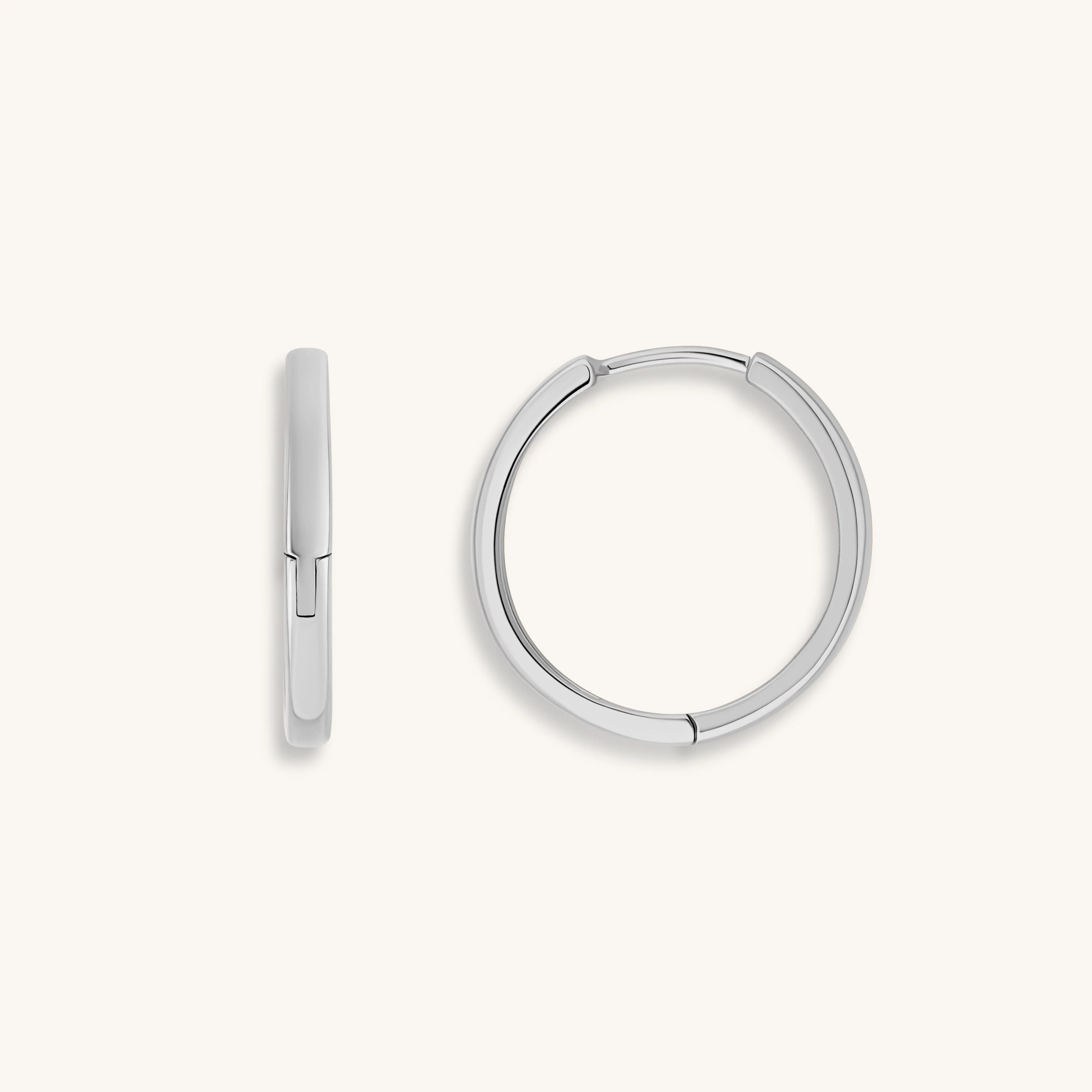 Eternal Circle - Silver Hoop Earrings - Image 5