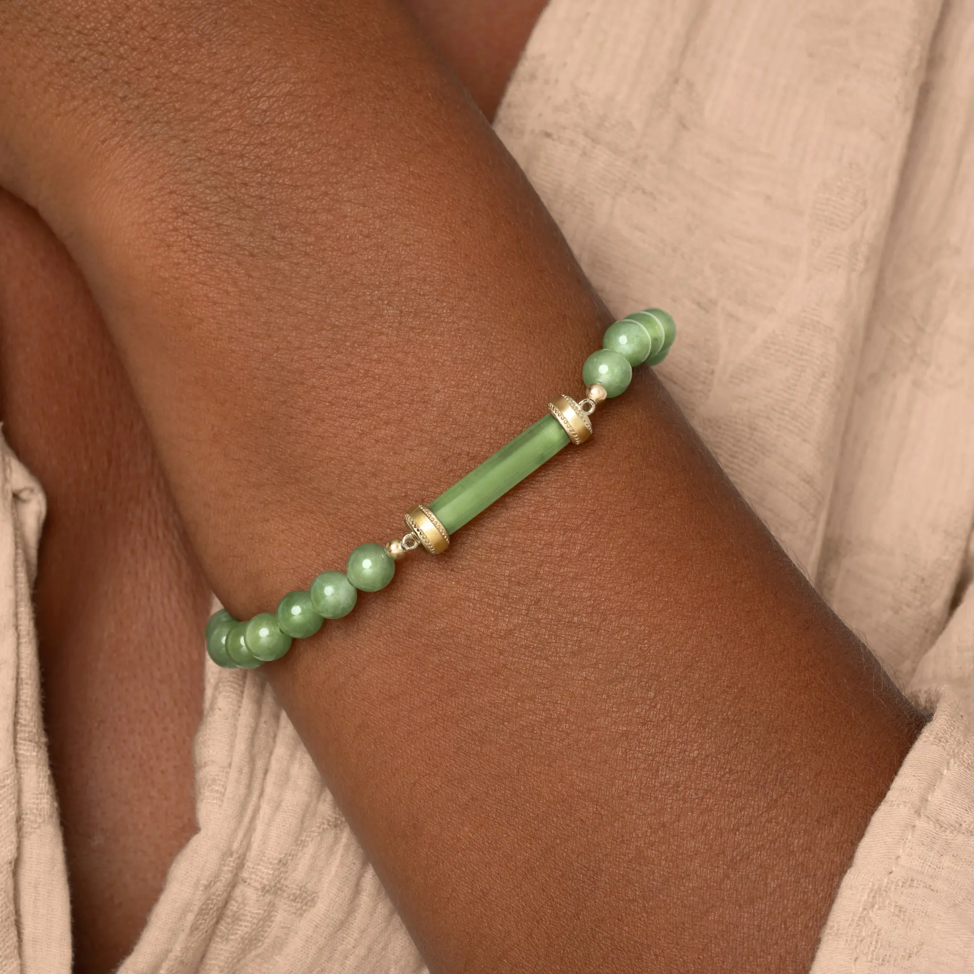 Eternal Dawn Jade Serenity Bracelet - Image 2