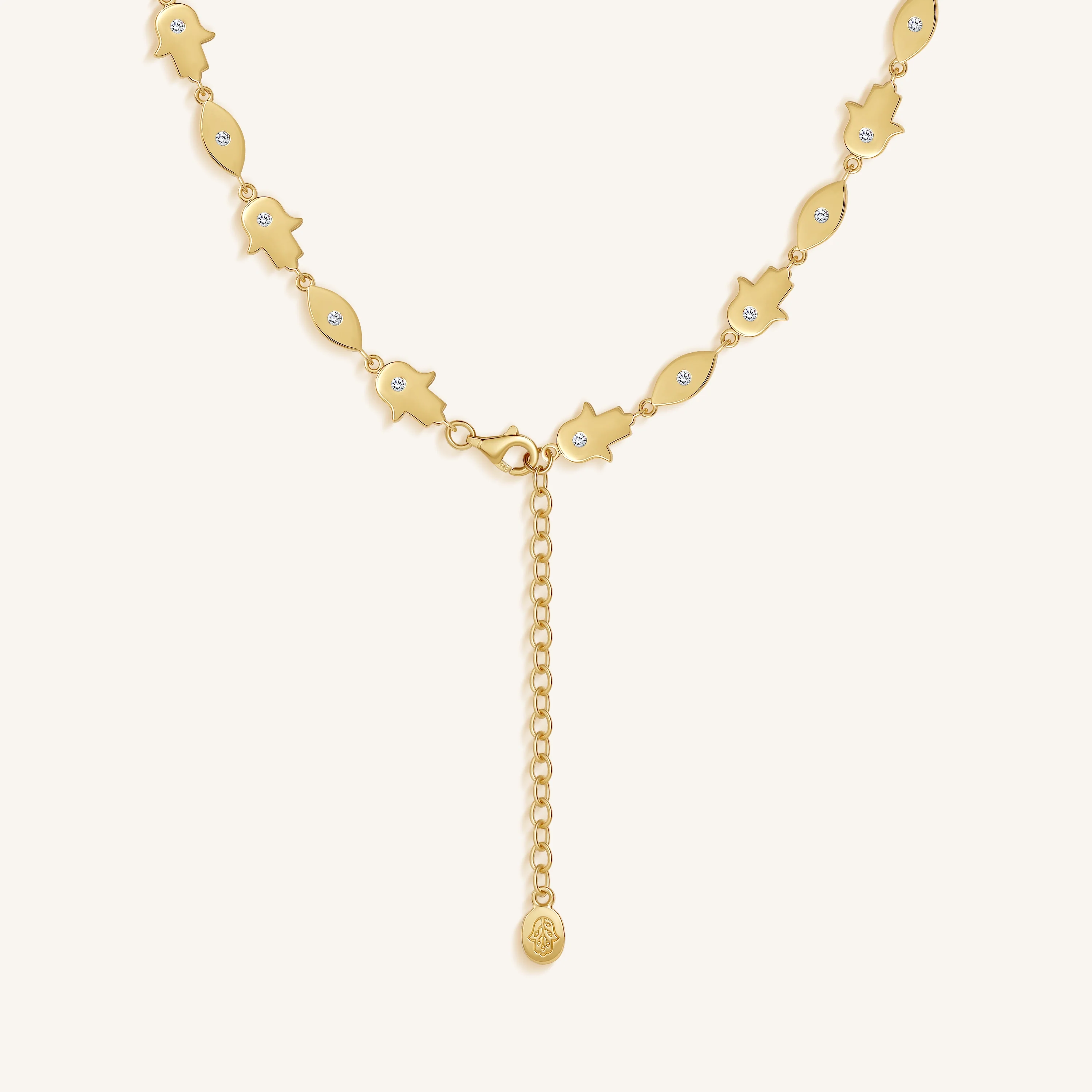 Eternal Fortune Hamsa & Evil Eye Necklace - Image 3
